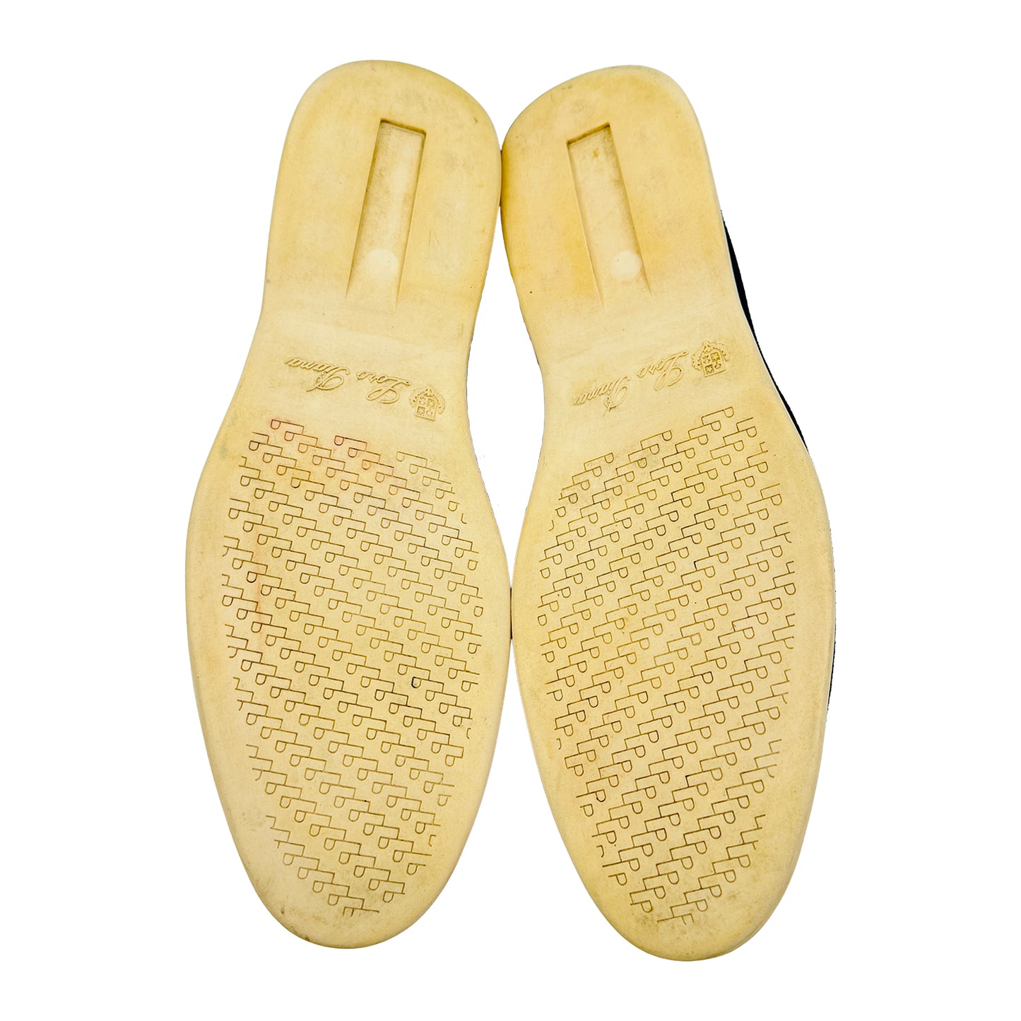 Loro Piana Summer Charms Walk Navy Loafers (Size 45) - H18068