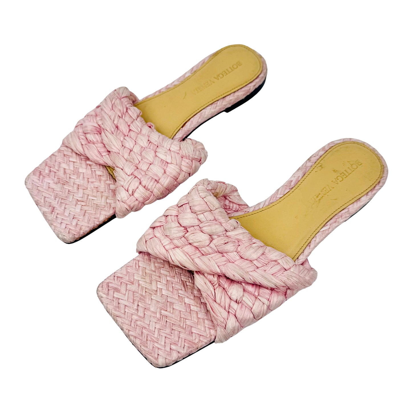 Bottega Veneta Raffia Stretch Sandal Slippers (Size 38)
