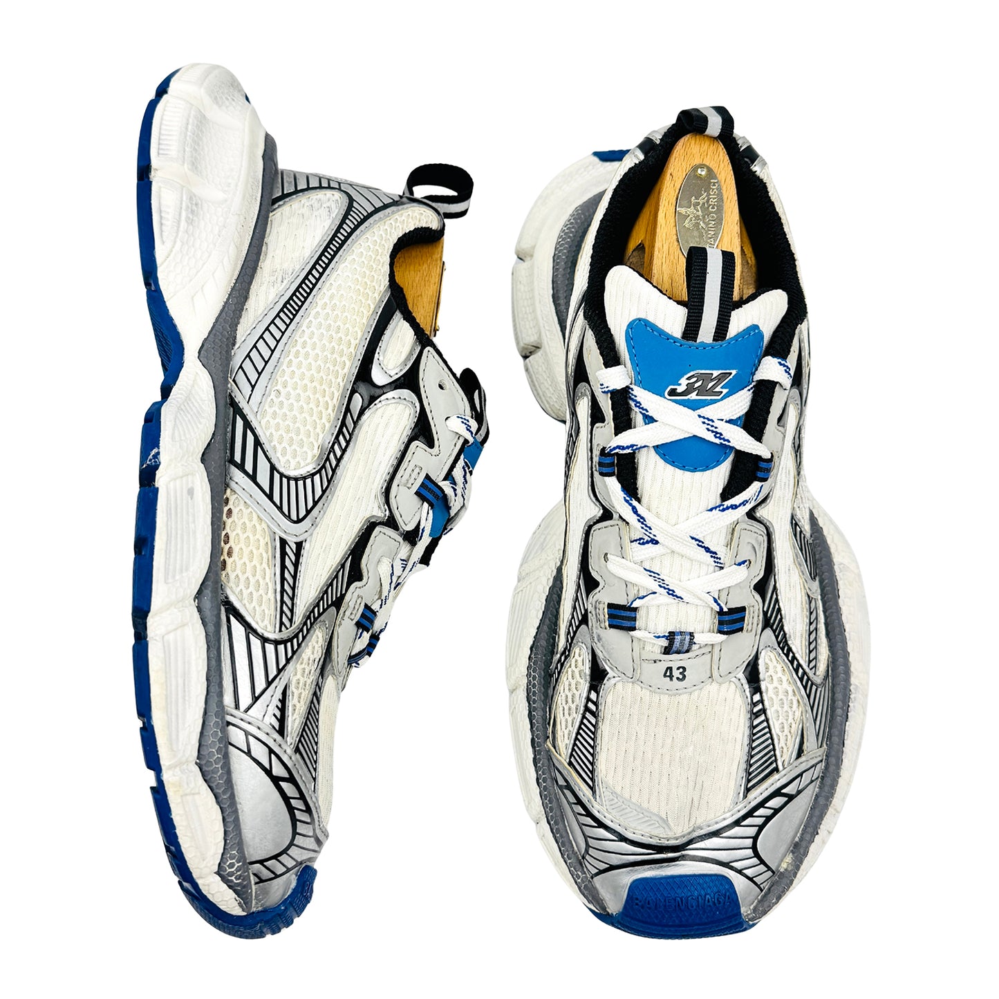 Balenciaga Men's 3XL 'White Blue' Shoes (Size 43)