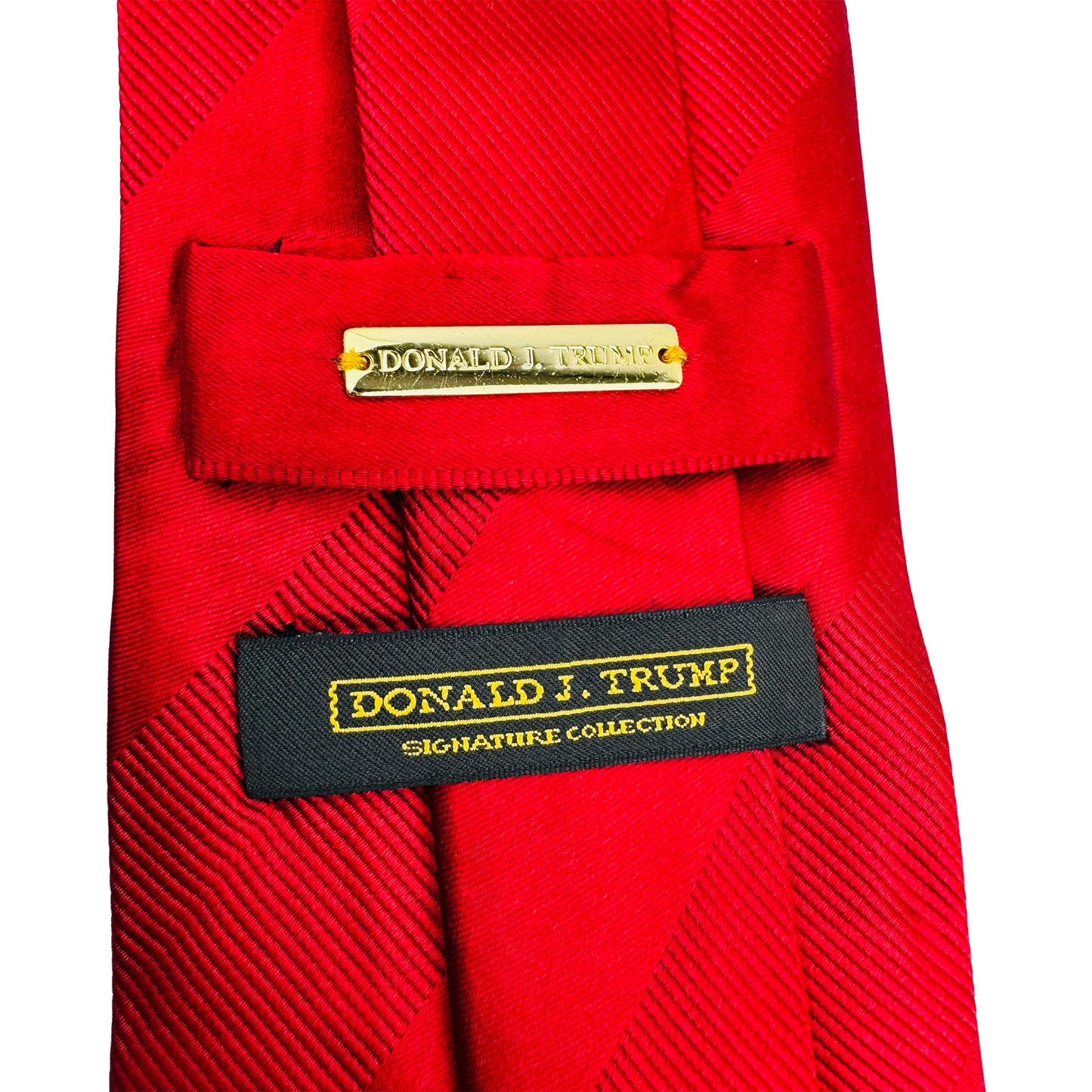 Donald J. Trump Signature Red 'Diagonal Stripes' Tie (Size Regular)