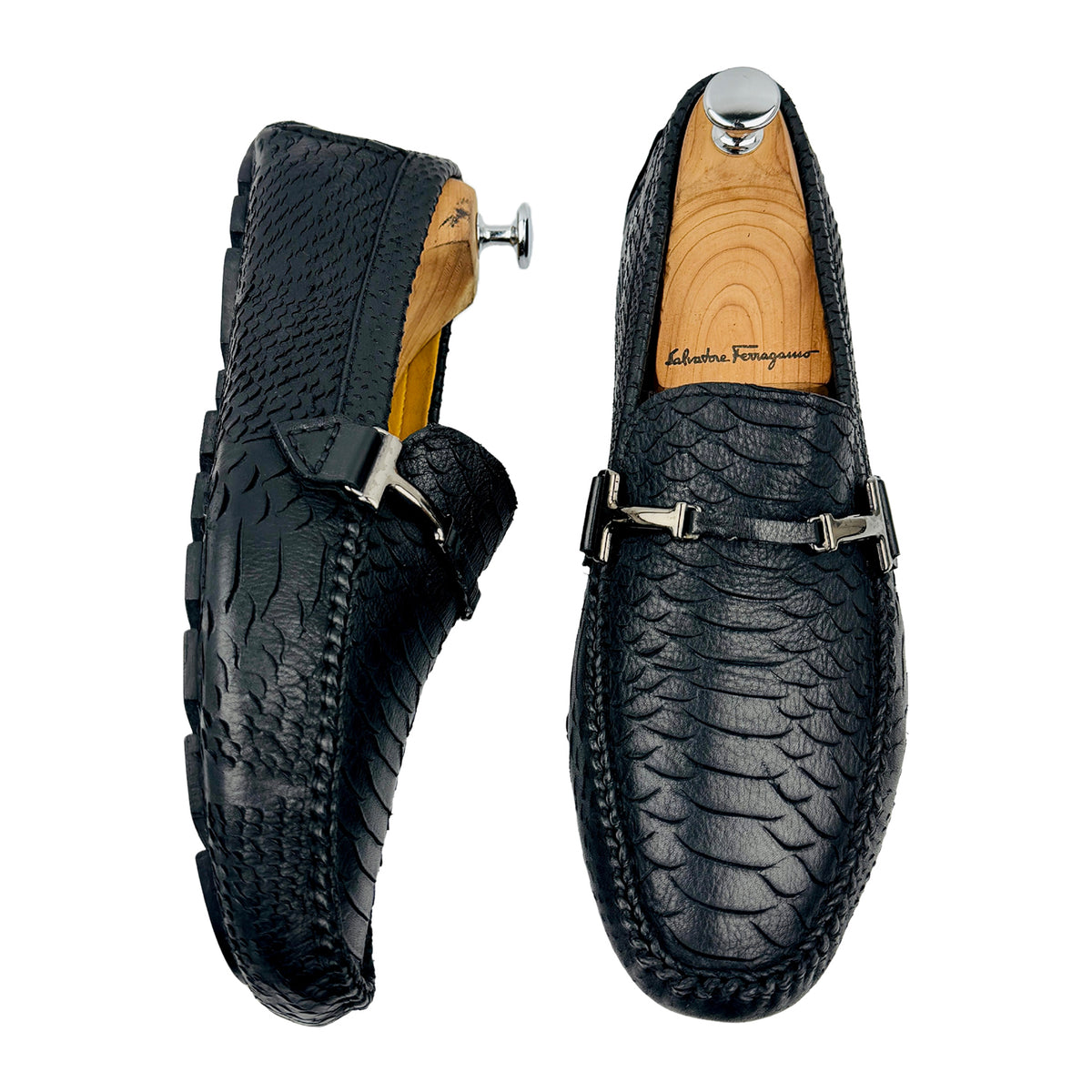 Dolce & Gabbana Snakeskin Leather Driving Loafers (Size 42/42.5)