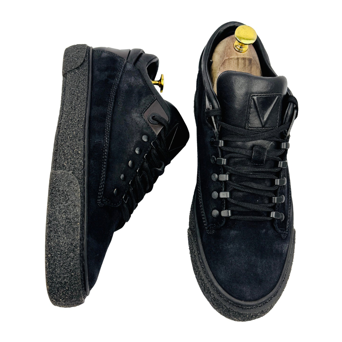Louis Vuitton Men's Low Top Suede Sneakers (Size 41/41.5)