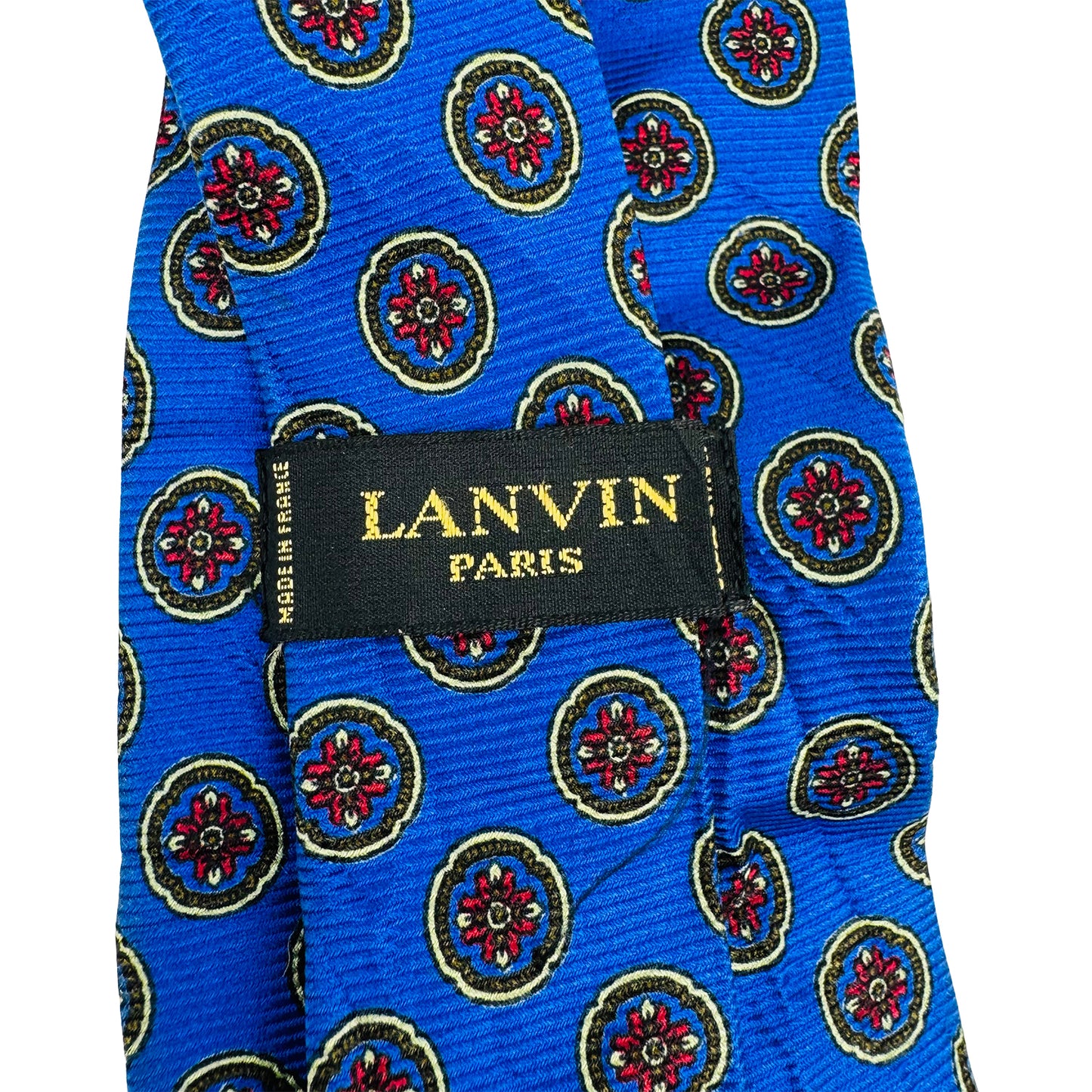 Lanvin Bright Royal Blue 'Medallion Pattern' Tie (Size Regular)