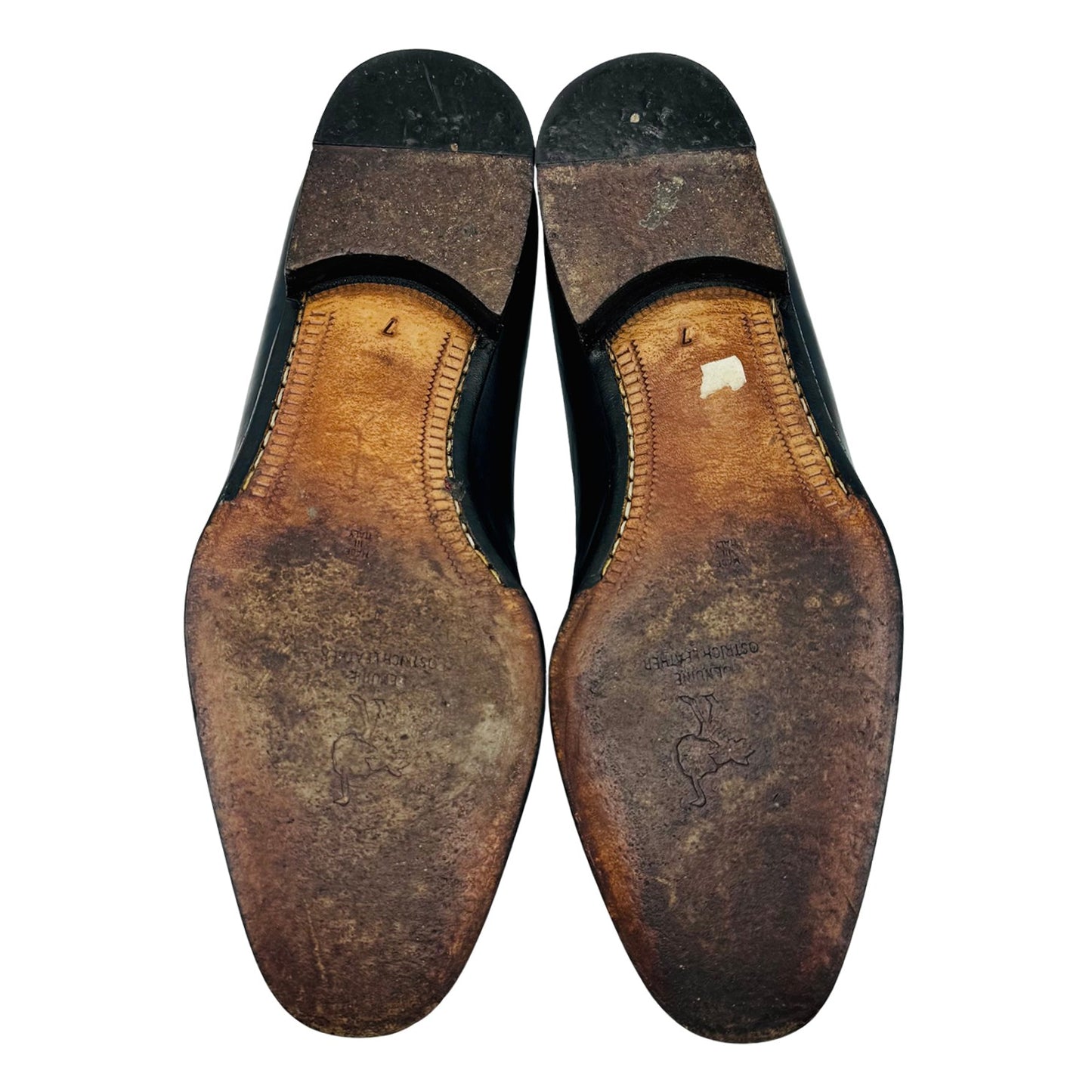 Antonio Men's Black Leather Loafers (Size 41/41.5)