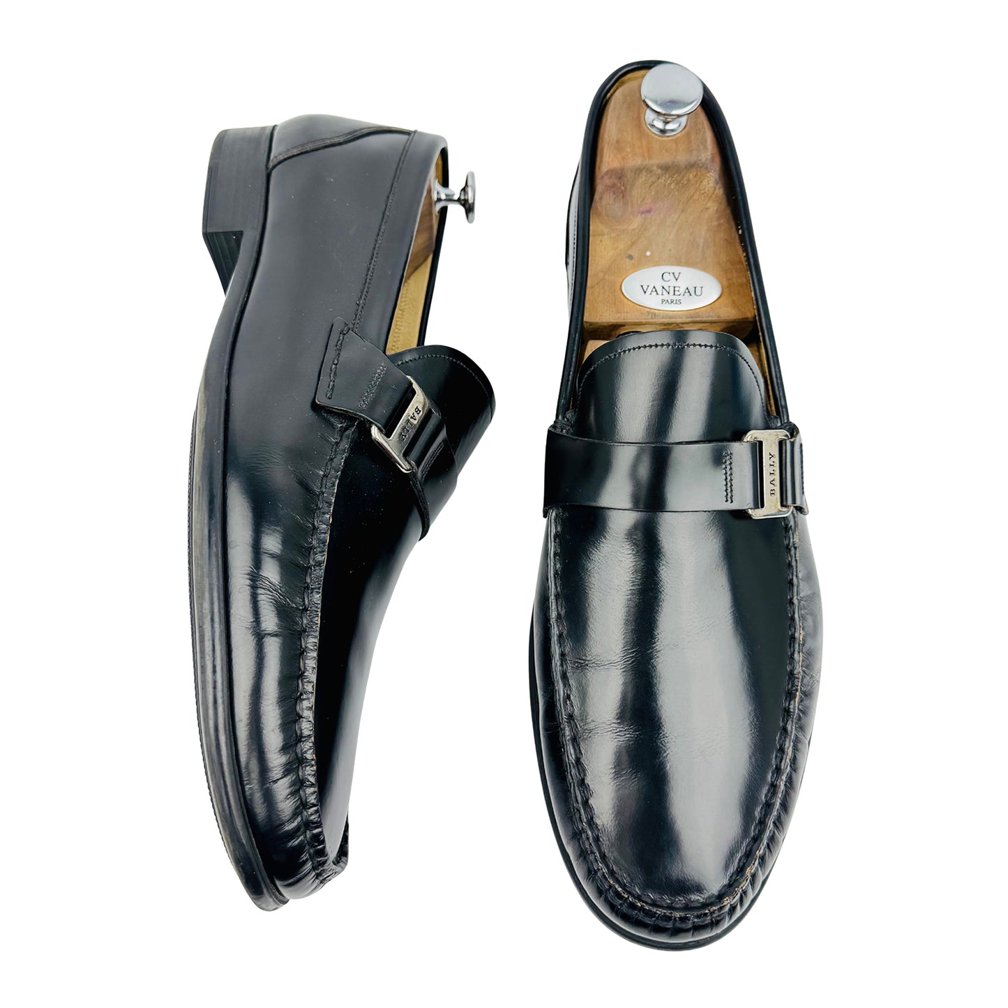 Bally Men's Colbar Black Leather Loafers (Size 45/45.5)