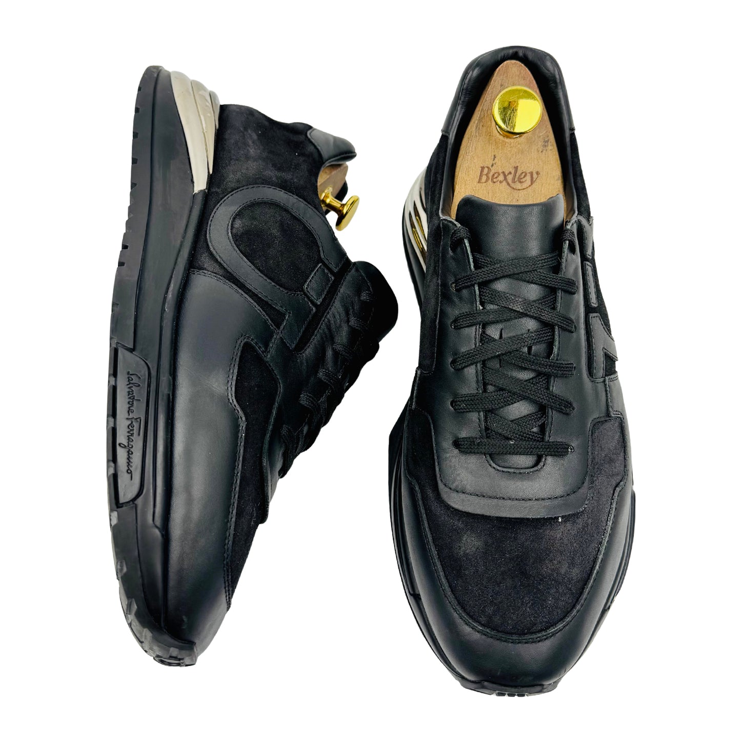 Salvatore Ferragamo Gancini Black Sneakers (Size 42.5)