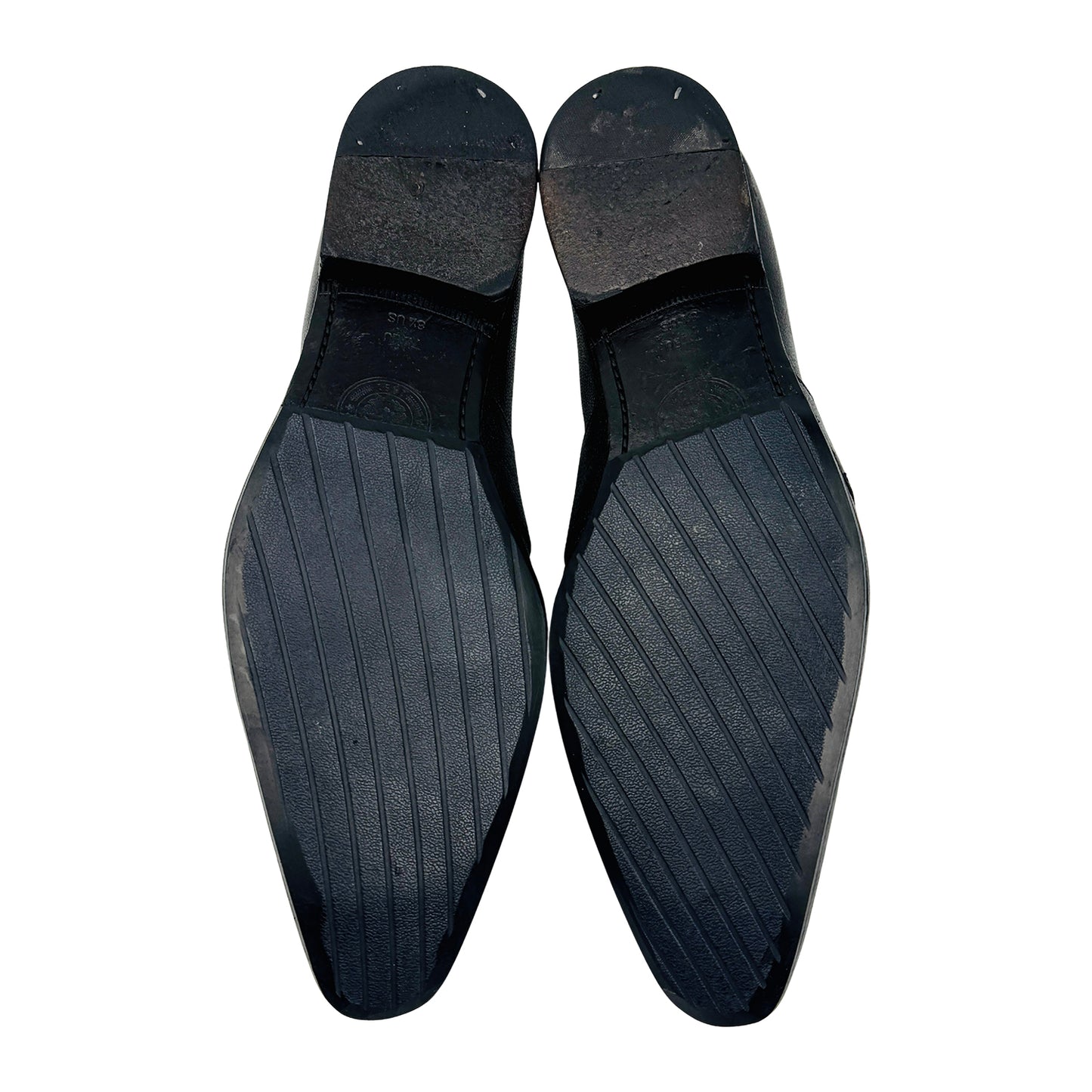 Bally Men's Black Grained Leather Shoes (Size 42.5)