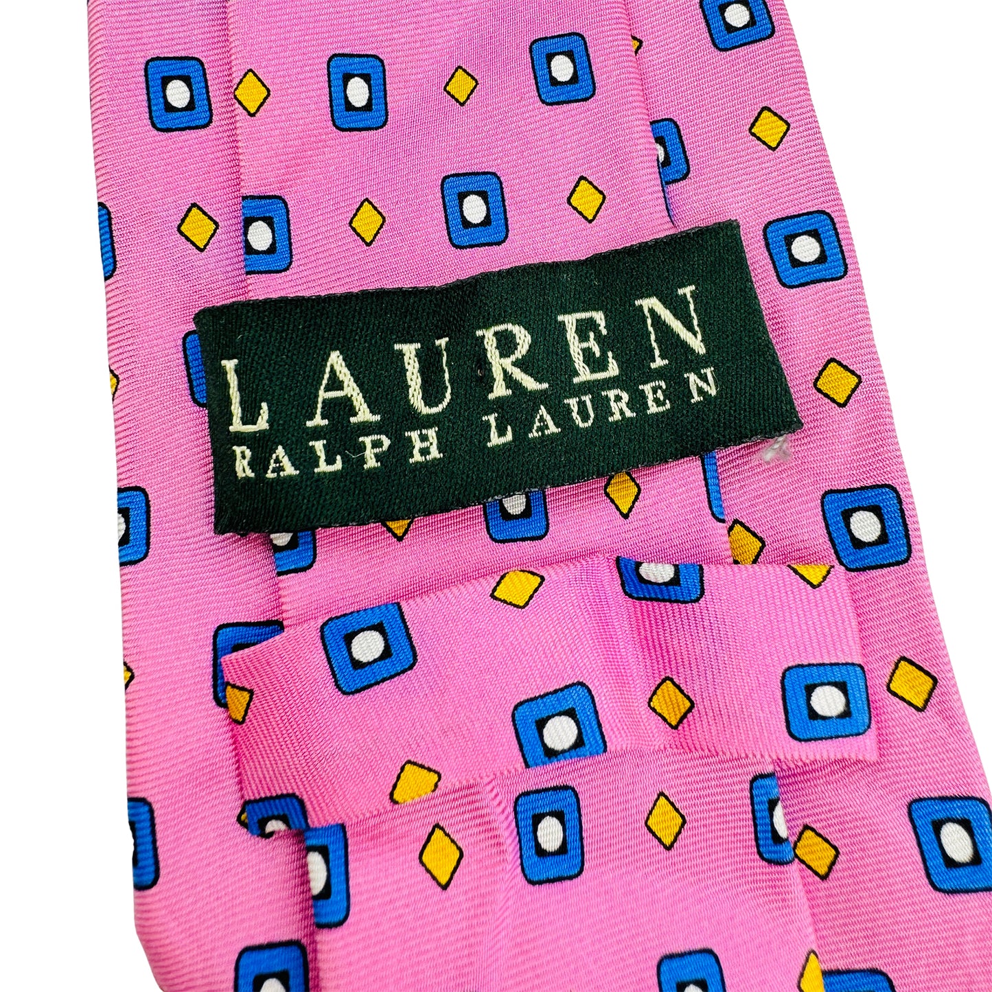 Ralph Lauren Pink 'Geometric Pattern' Tie (Size Regular)