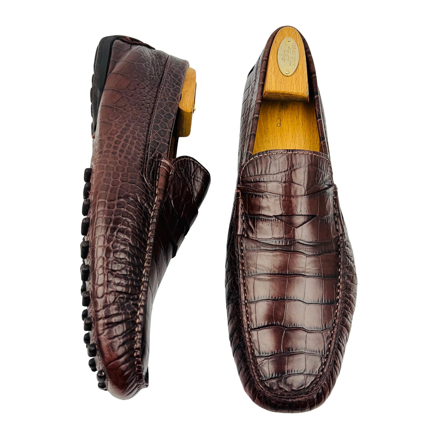 Santoni Men's Alligator Leather Loafers (Size 43.5)