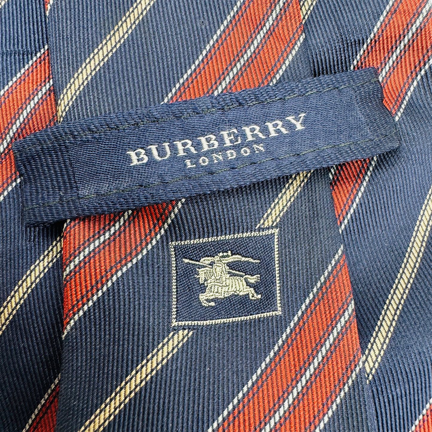 Burberry London Navy 'Diagonal Stripes' Tie (Size Regular)