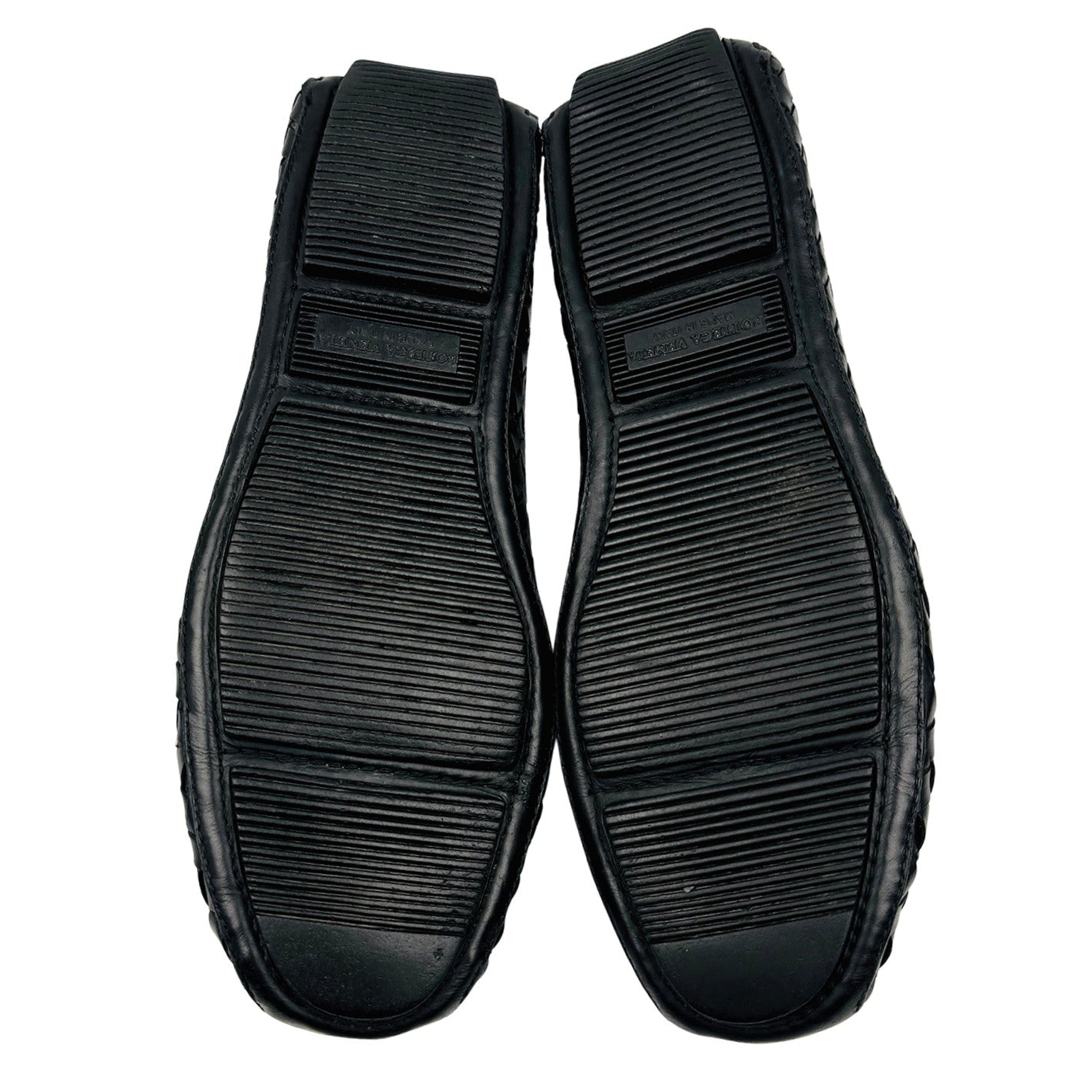 Bottega Veneta Black Woven Leather Loafers (Size 43)