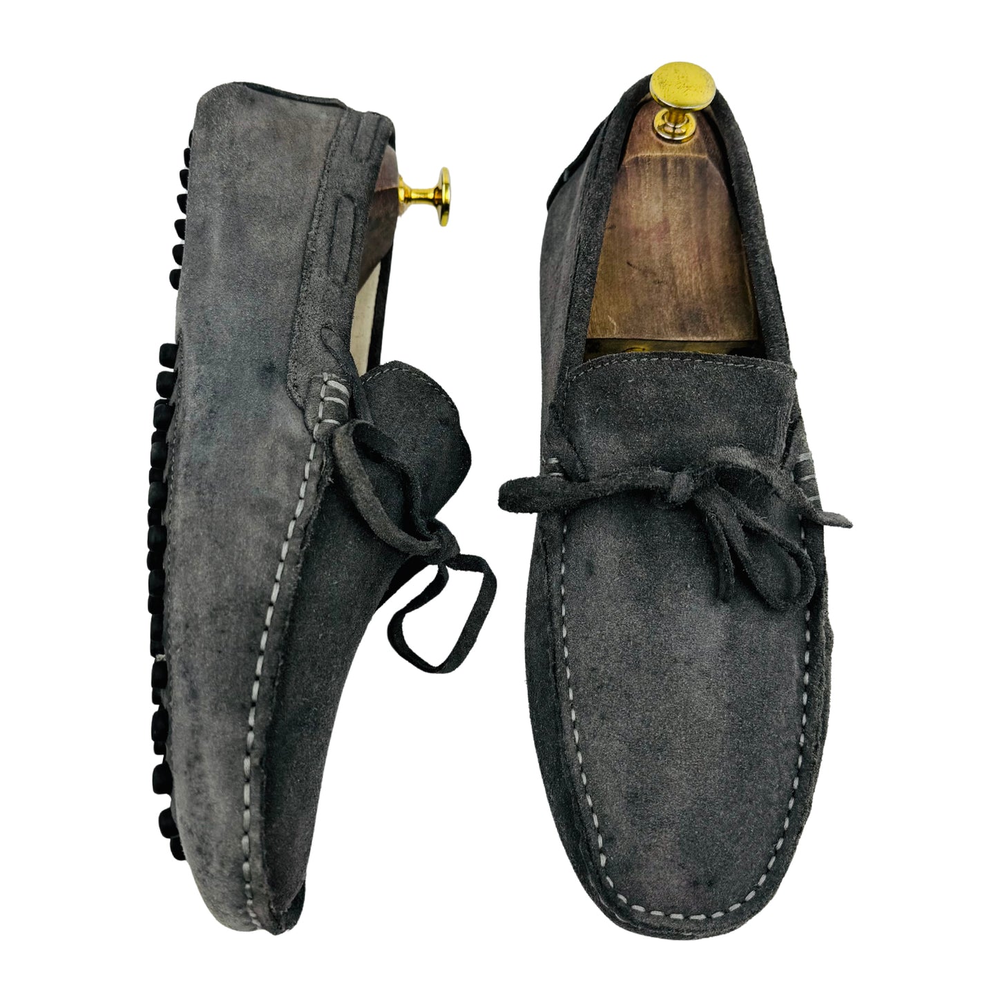 Tod's Men's Grey Genuine Suede Loafers (Size 42)