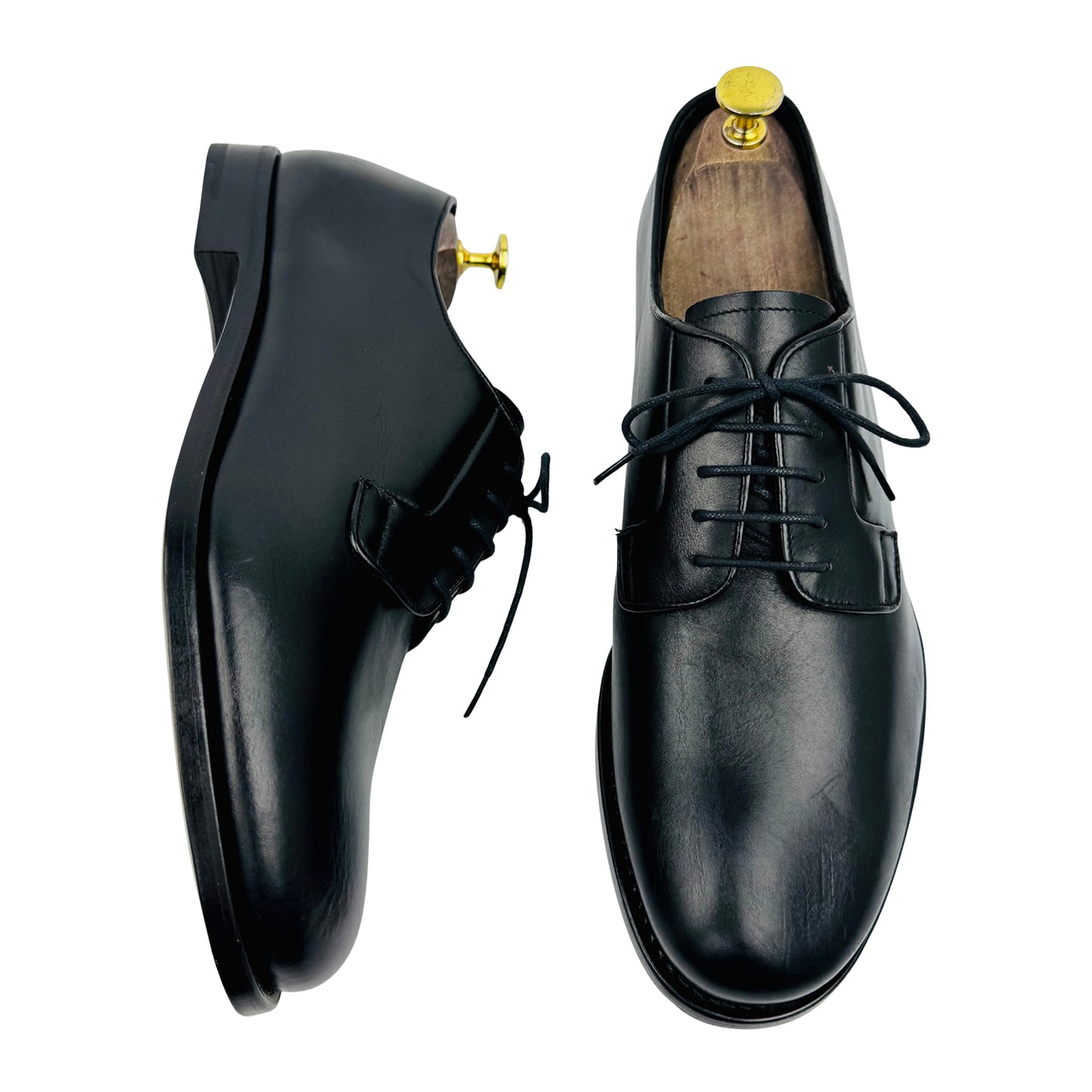 Prada Men's Black Leather Oxfords (Size 42.5) - DNC 099