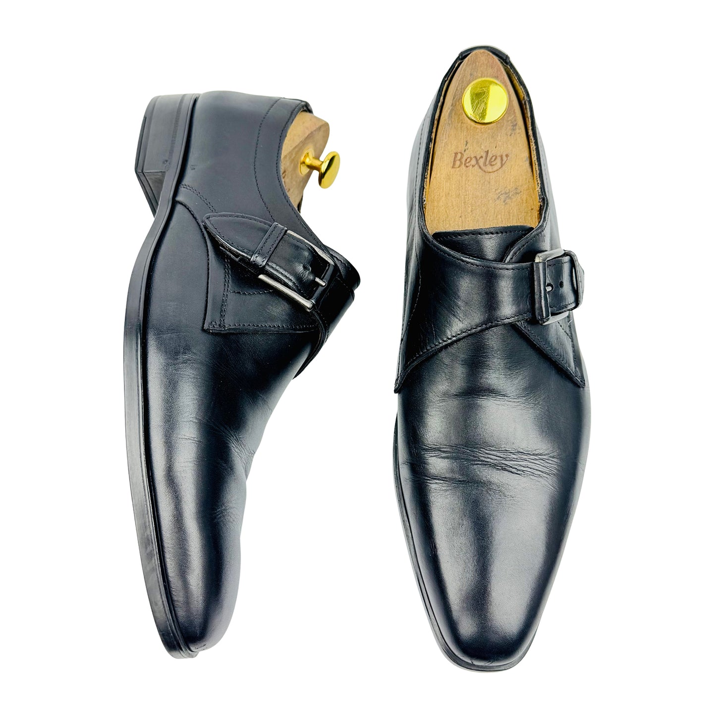 Giorgio 1958 Serrano Nero Monk Strap Shoes (Size 42.5/43)