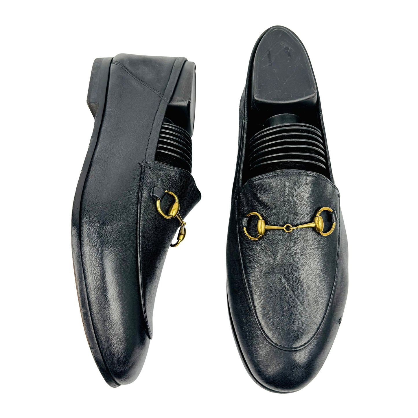 Gucci Jordaan Black Leather Loafers (Size 38/38.5)