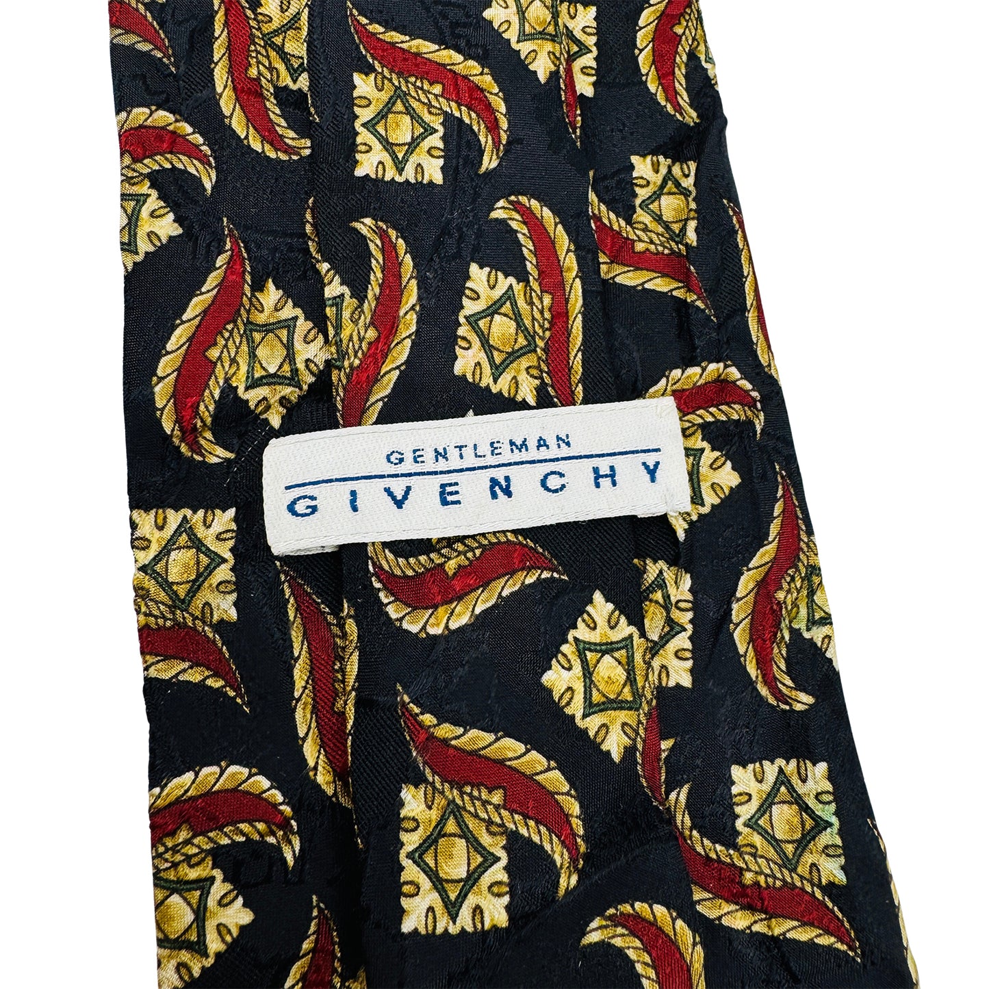 Givenchy Red & Gold 'Geometric Pattern' Tie (Size Regular)