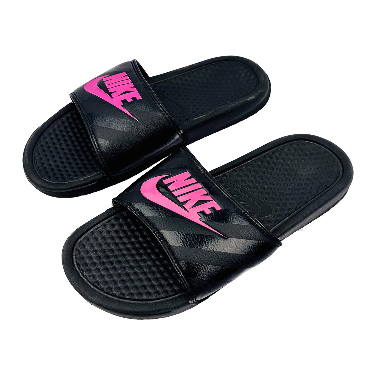 Left Side image of Nike Women's Benassi JDI Slippers (Size 39/39.5) - 343881-061