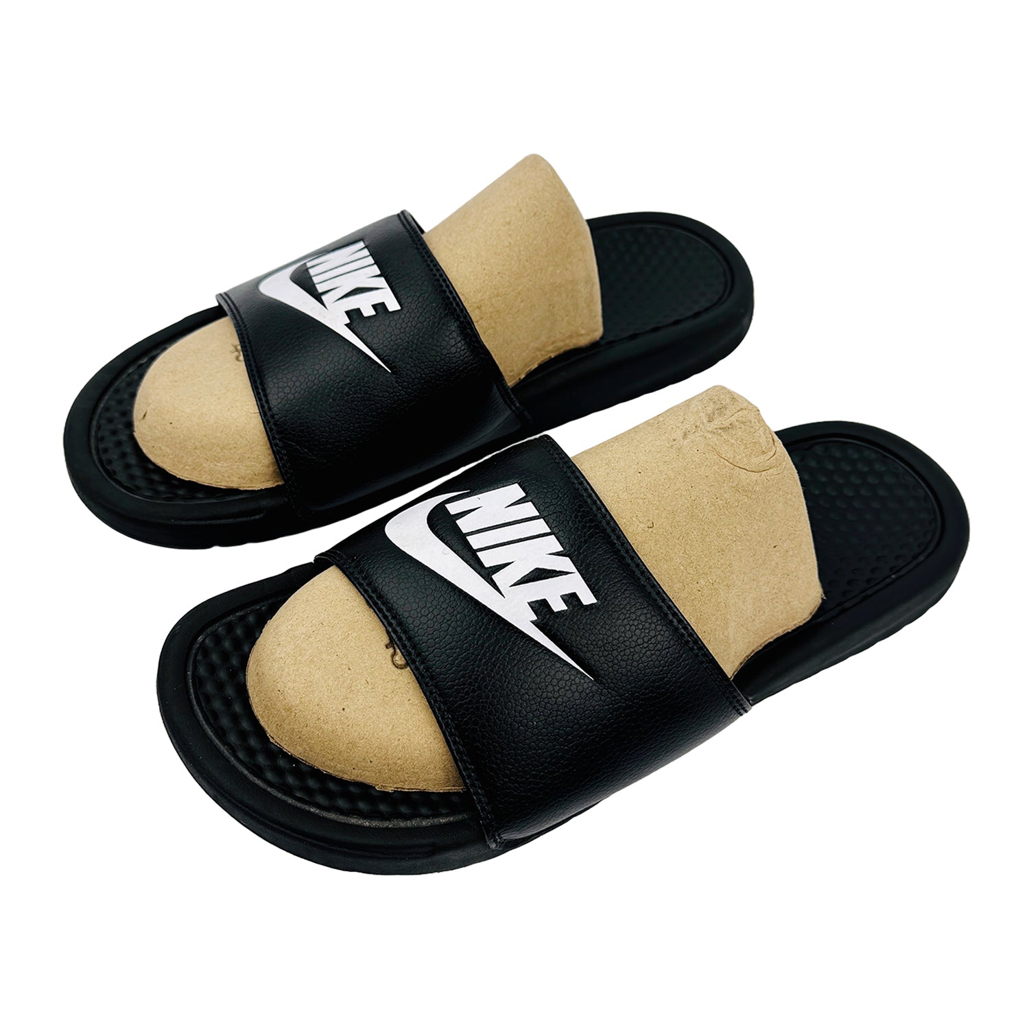 Left Side image of Nike Benassi JDI Men's Slides (Size 44.5/45) - 343880-090