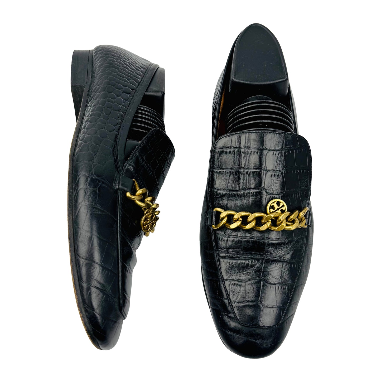 Tory Burch Jessa Croc Embossed Loafers (Size 38.5/39)