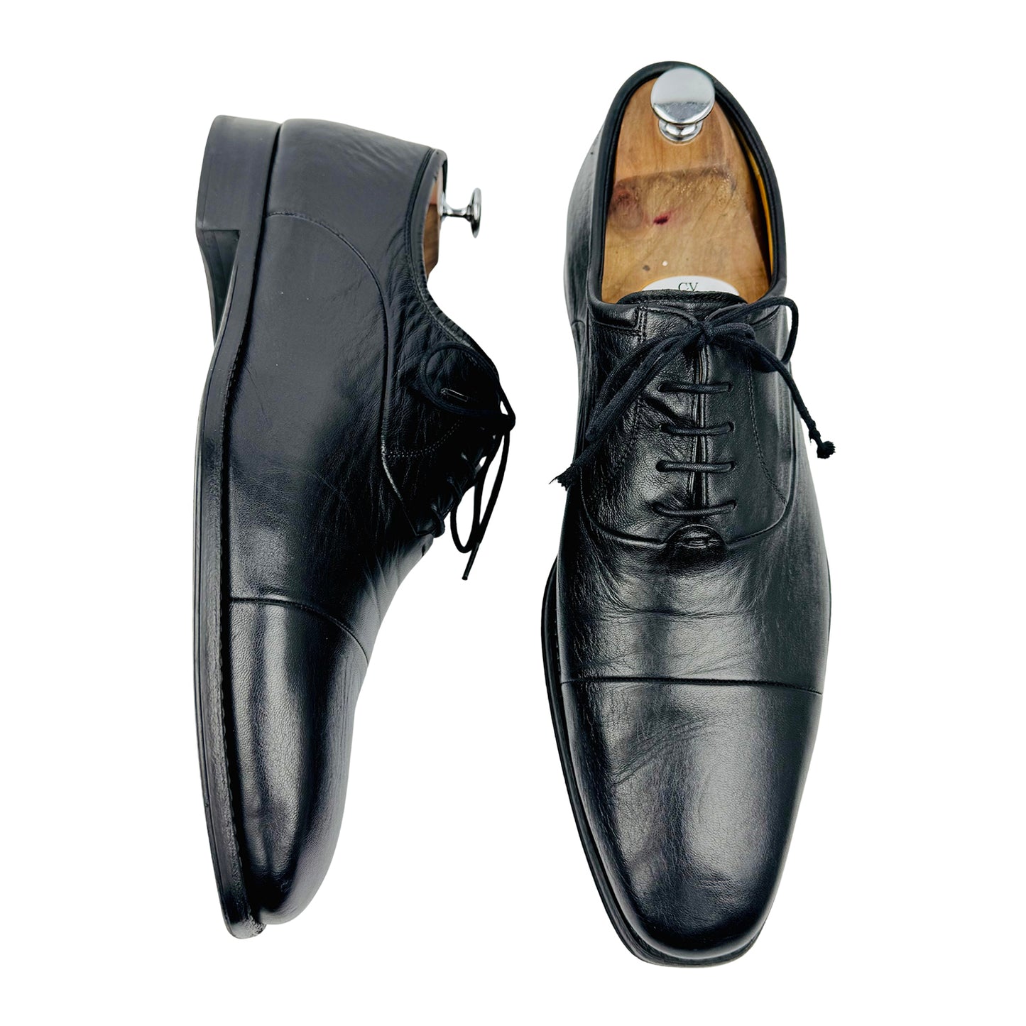 Magnanni Federico Leather Black Oxfords (Size 45/45.5) - 12654