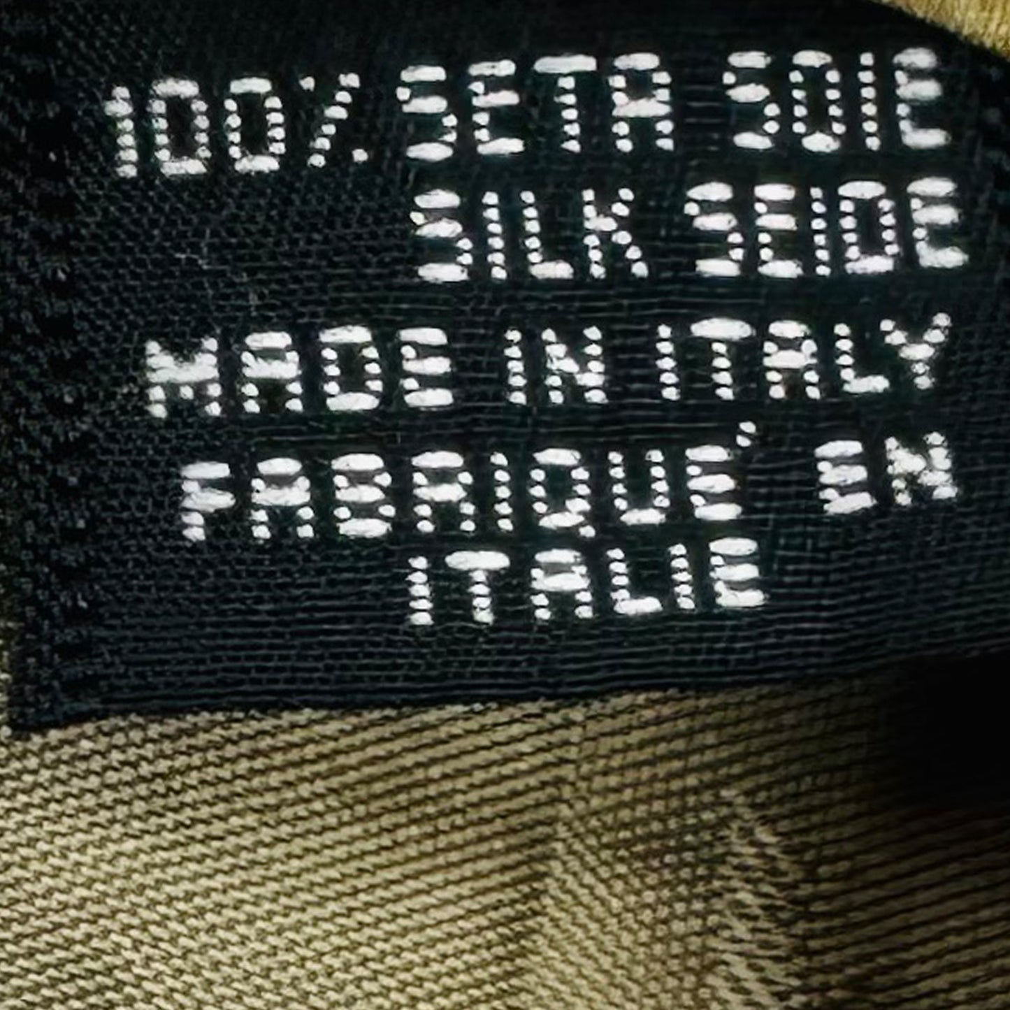 Emporio Armani Beige Silk Tie (Size Regular)