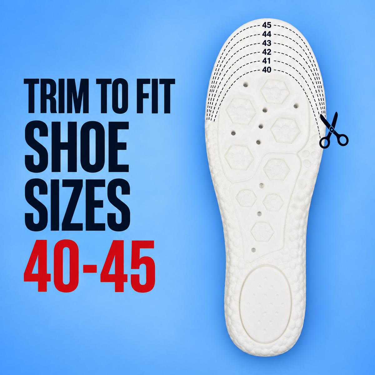Breathable Latex Comfort Insole - White