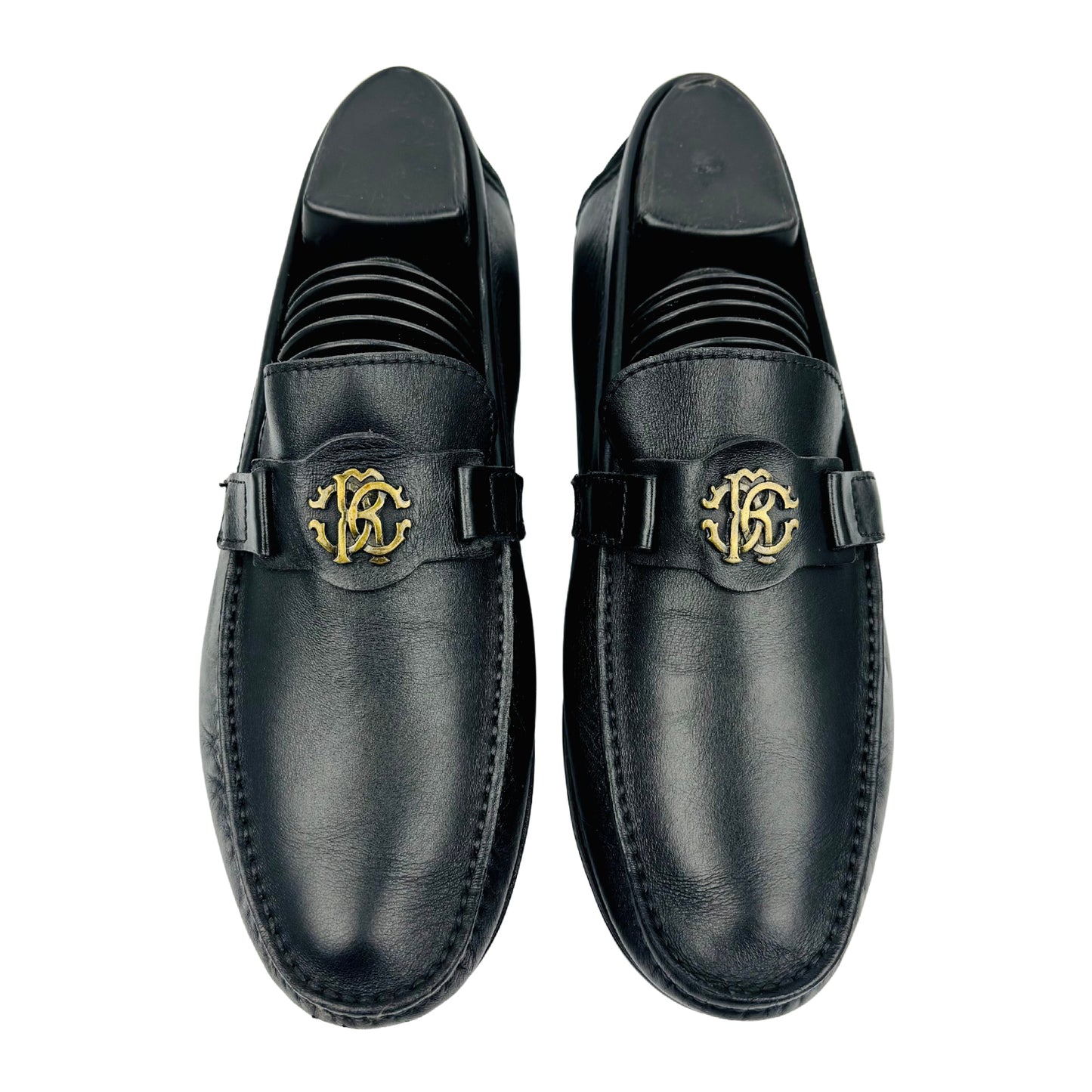 Roberto Cavalli Black Leather Loafers (Size 40)