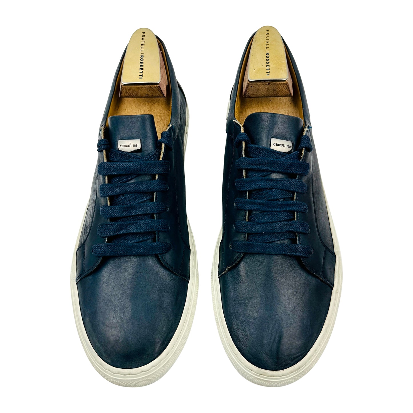 Cerruti 1881 Men's Navy Leather Sneakers (Size 43)