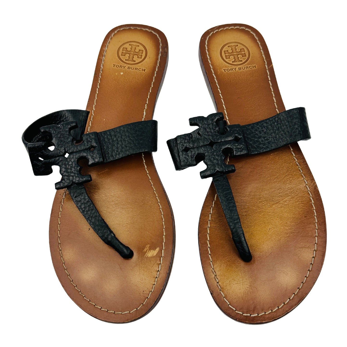 Tory Burch Women's Moore 'Black Brown' Slippers (Size 39)