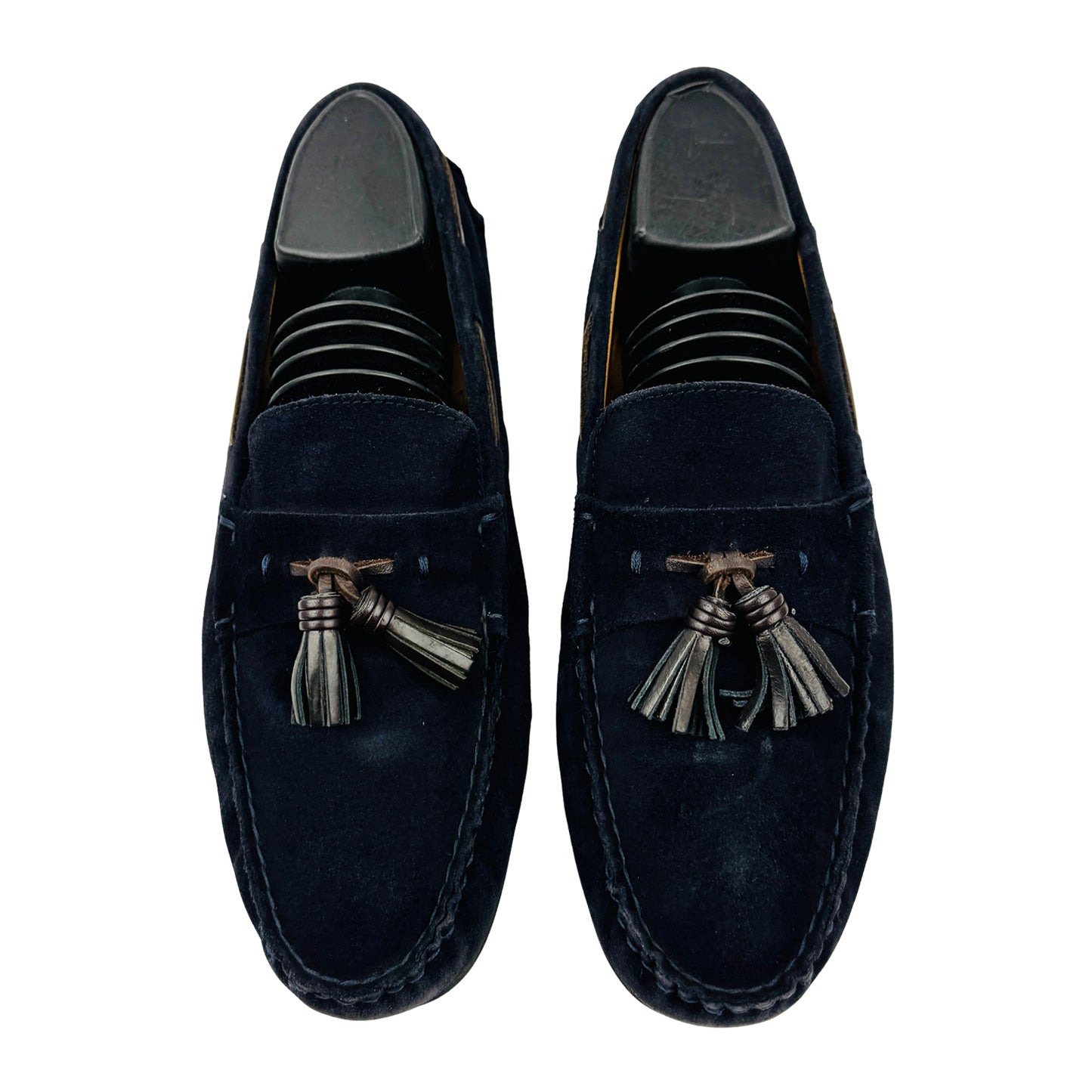 Zara Men's Dark Navy Suede Tassel Loafers (Size 42)