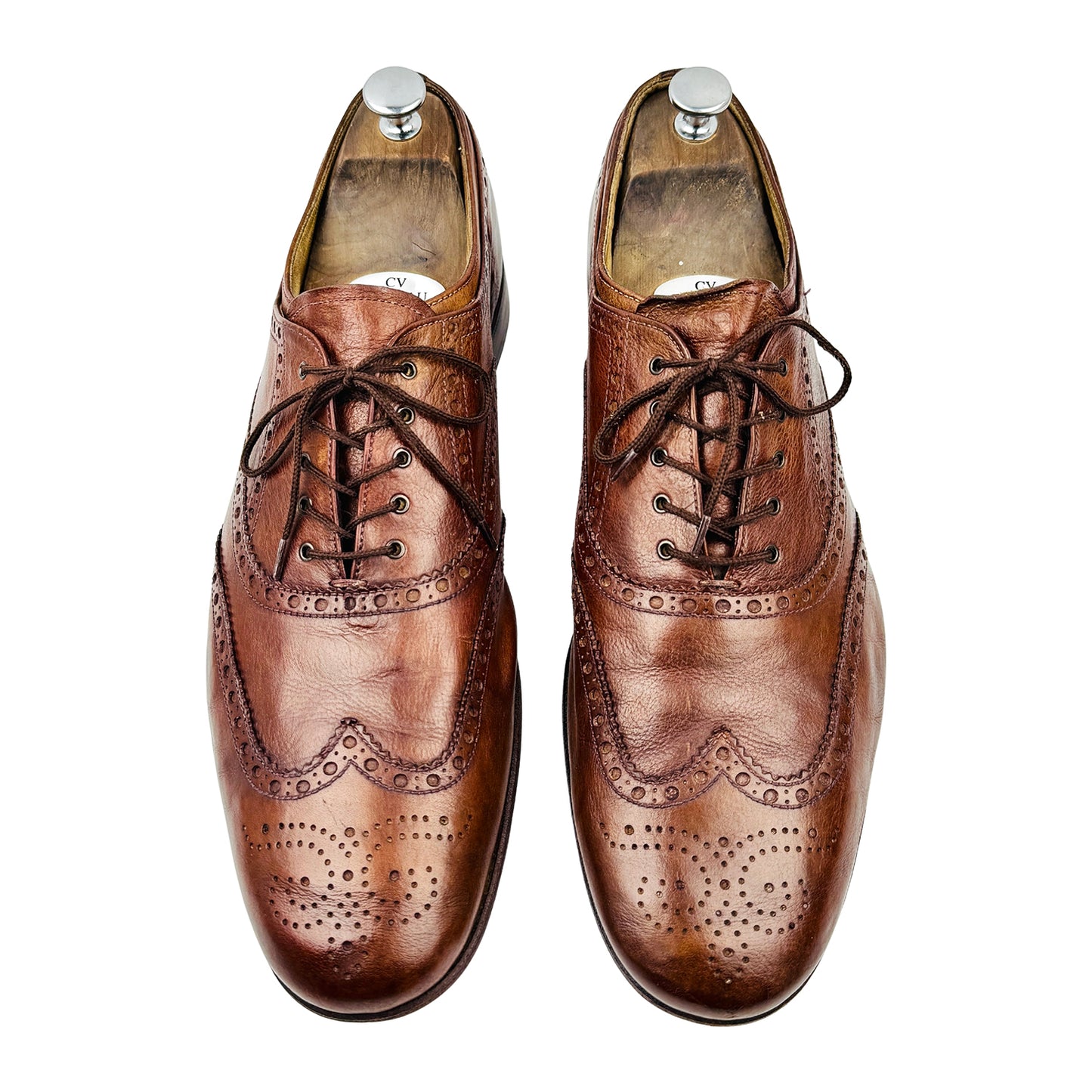 Prada Men's Brown Leather Oxford Shoes (Size 46/46.5)