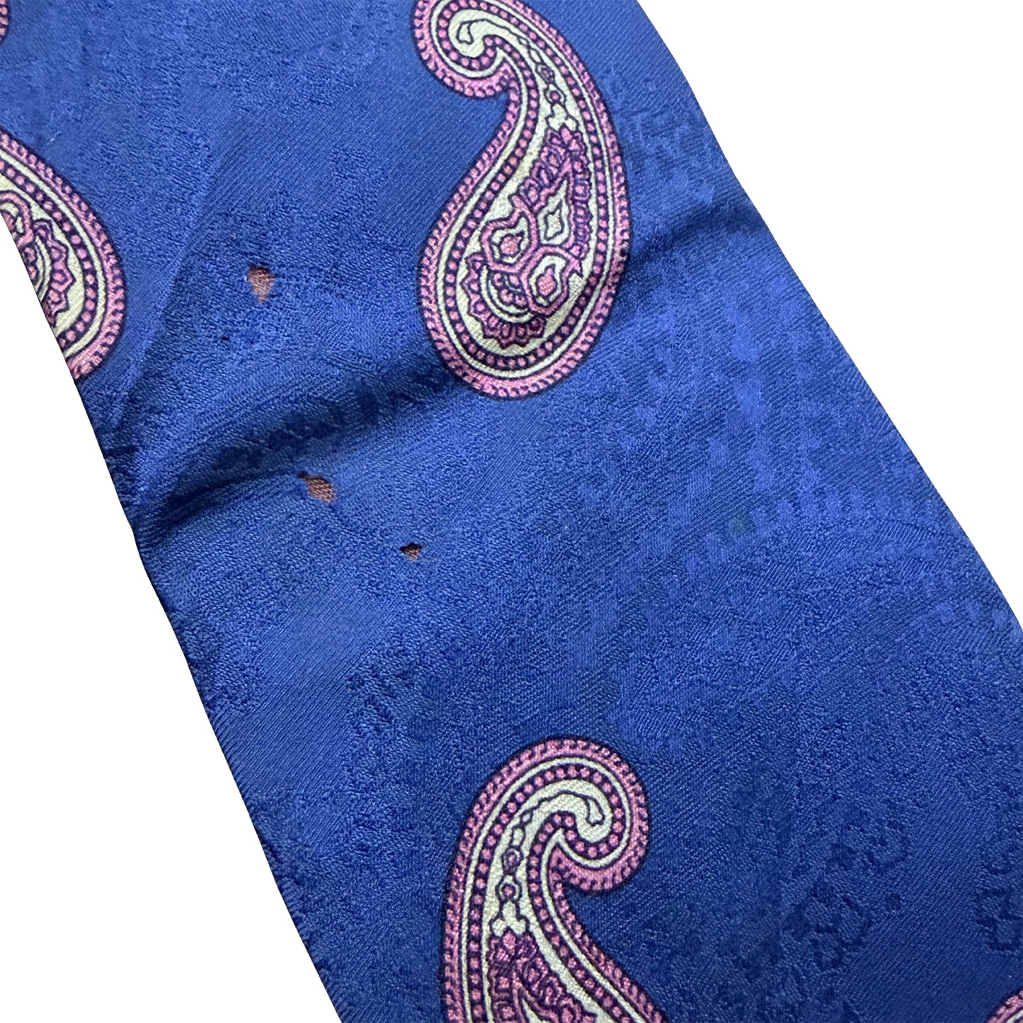 Yves Saint Laurent Royal Blue 'Paisley Pattern' Tie (Size Regular)