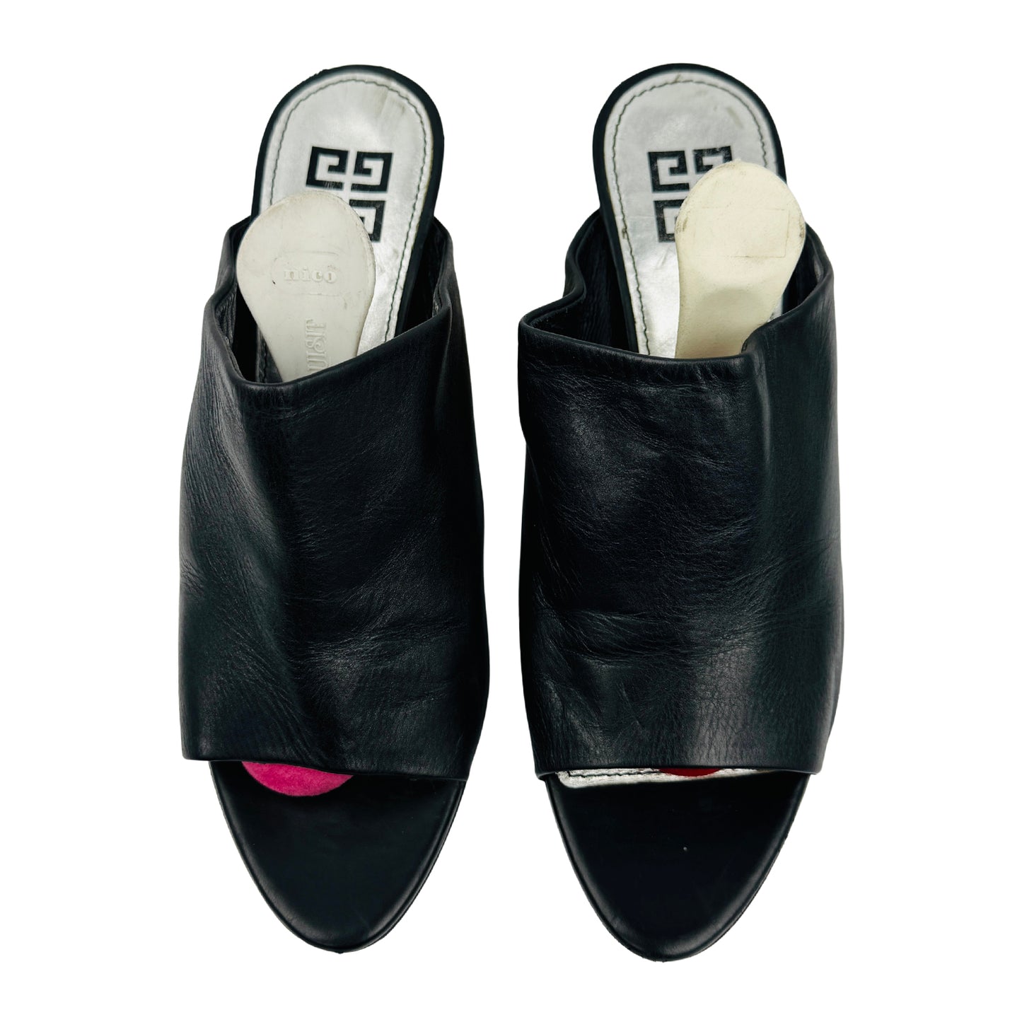 Givenchy G Triangle 'Black Gold' Mule Heels (Size 37)