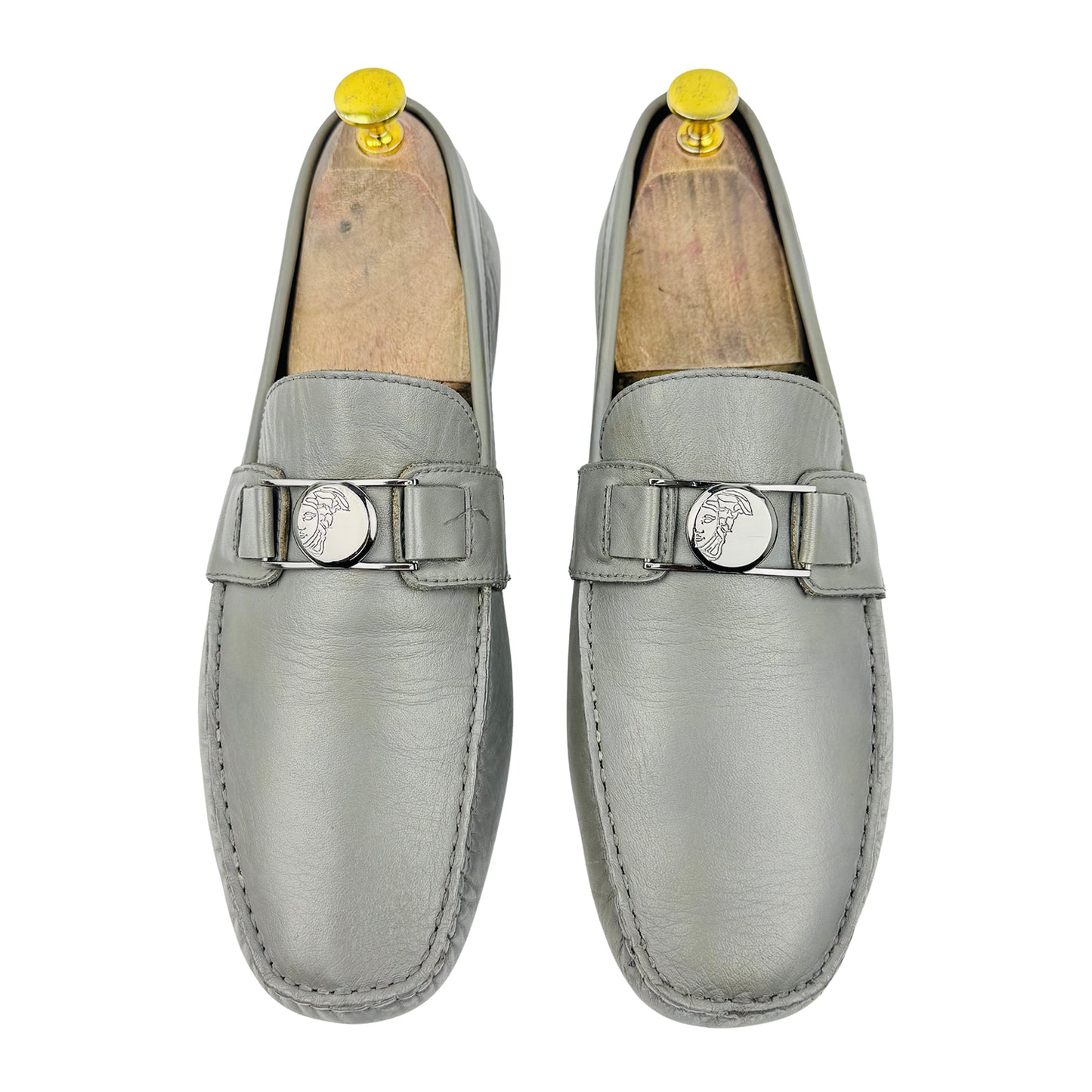 Versace Medusa Grey Loafers (Size 42/42.5)