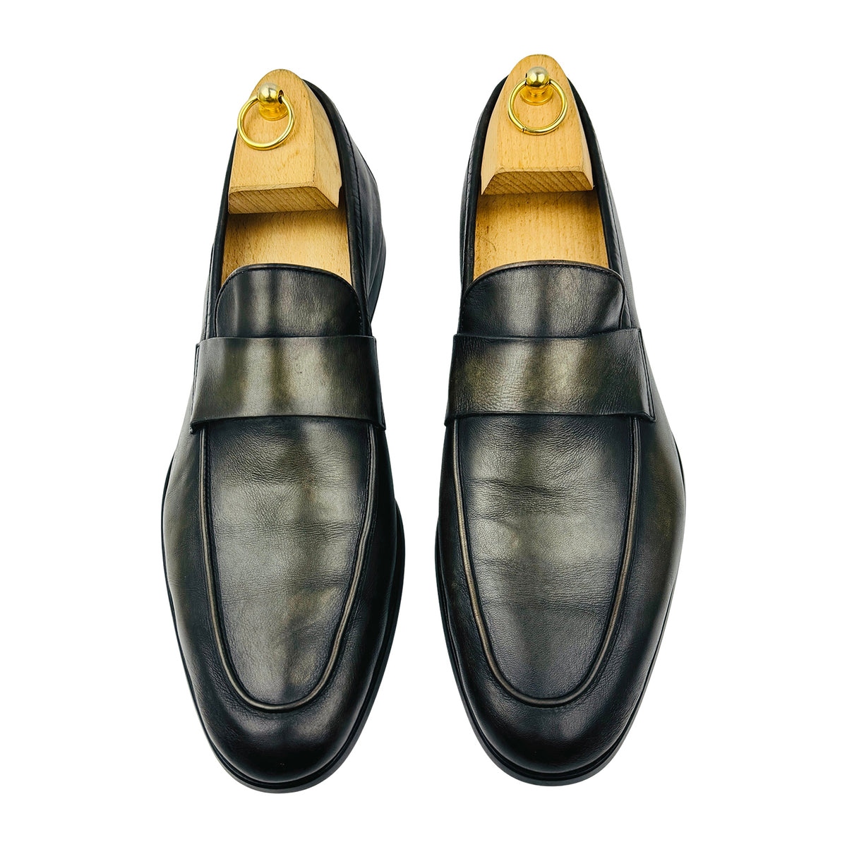 Magnanni Men's Burnished Leather Penny Loafers (Size 43)