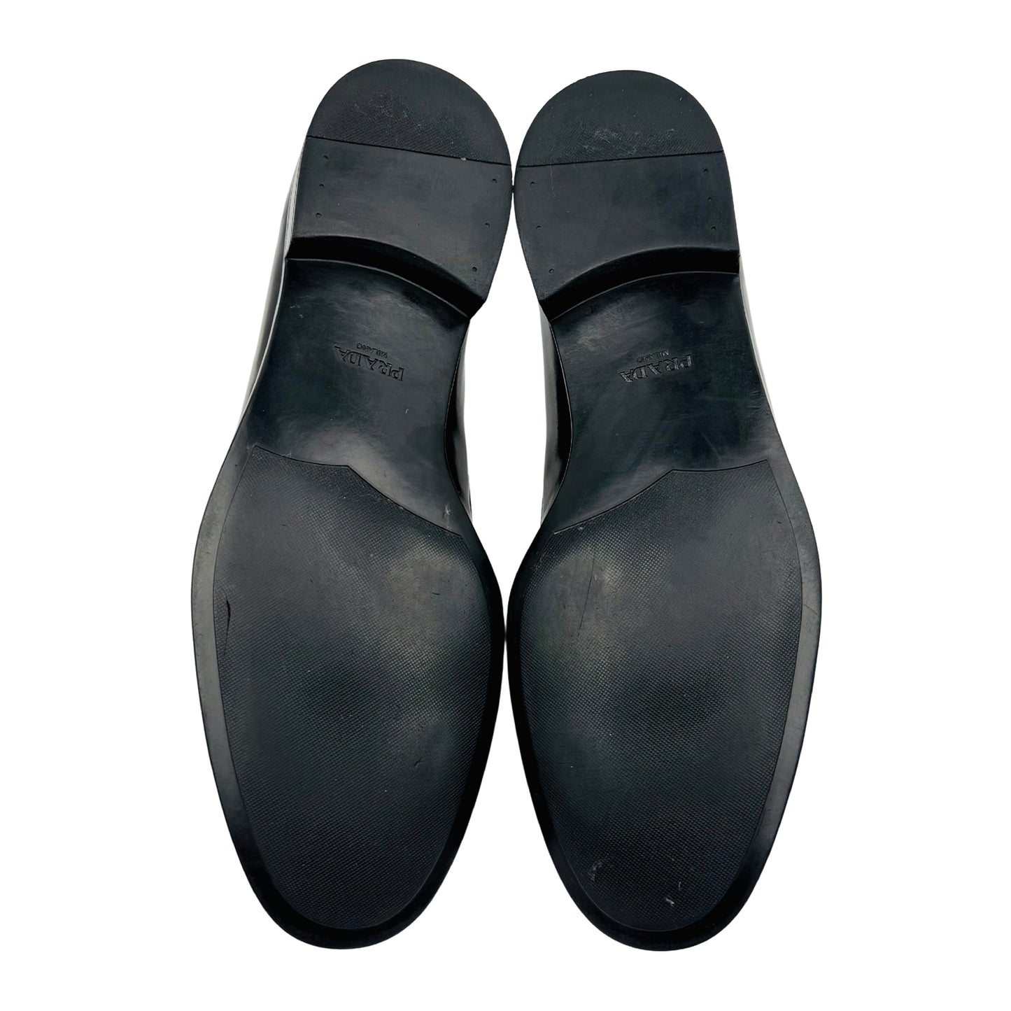 Prada Men's Black Brushed Leather Loafer (Size 42.5)