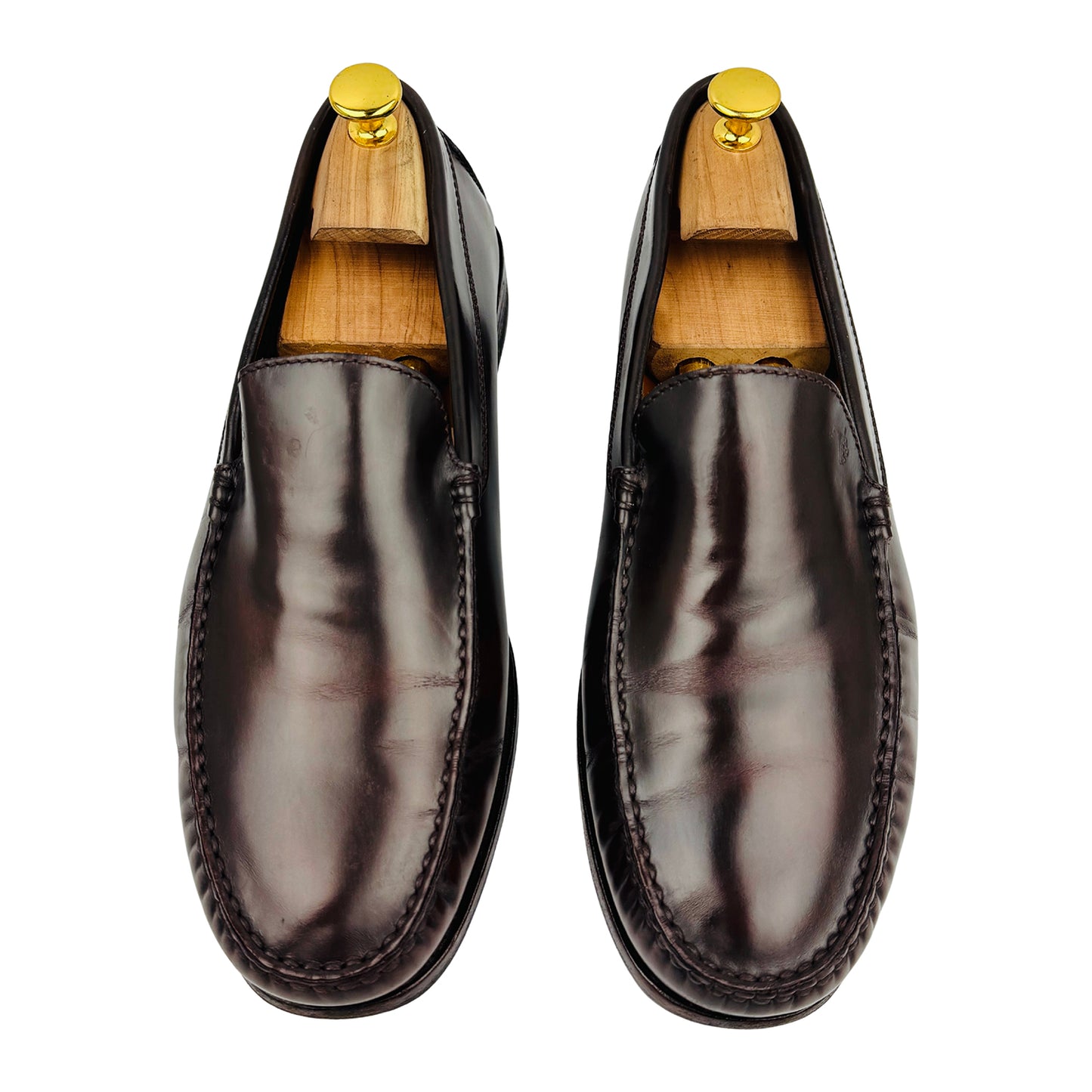 Tod's Men's Cognac Brown Leather Loafers (Size 43)