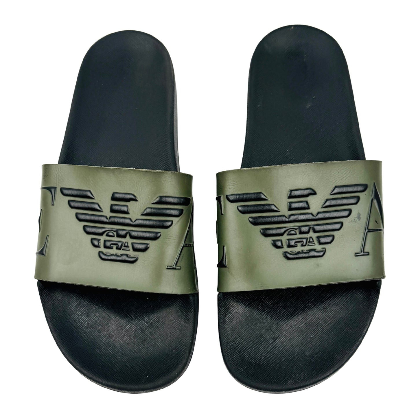 Emporio Armani EA7 Olive Green Slides (Size 42)