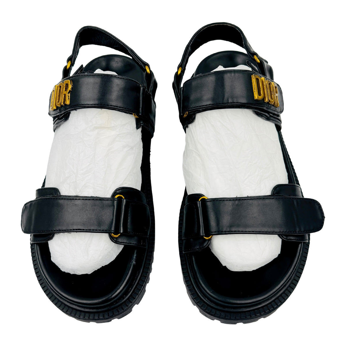 Dior Dioract Black Lambskin Sandals (Size 39) - KCQ547LAB_S900