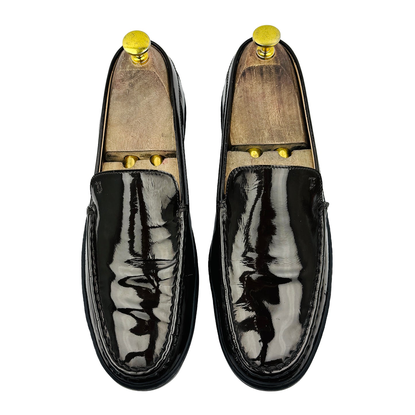 Tod's Brown Patent Leather Loafers (Size 41)