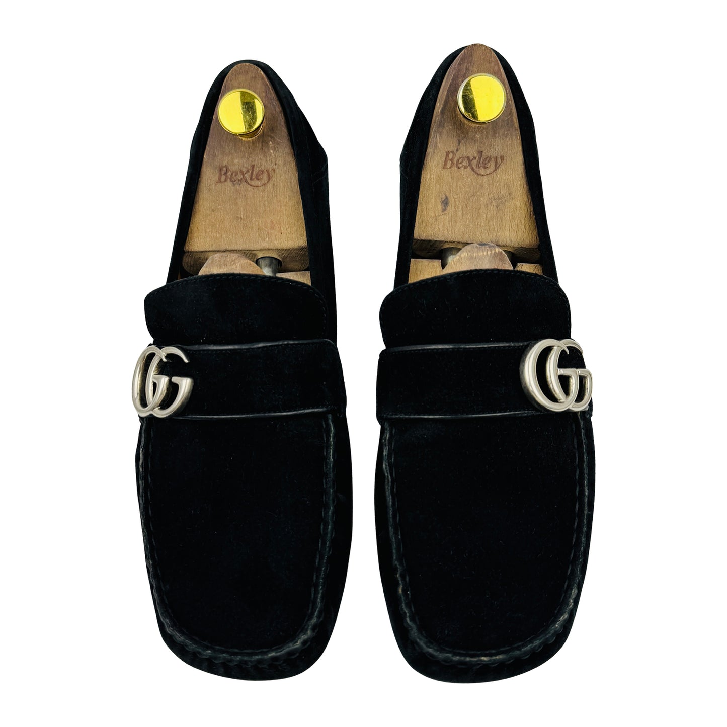 Gucci Men's Interlocking G Black Suede Loafers (Size 44/44.5)