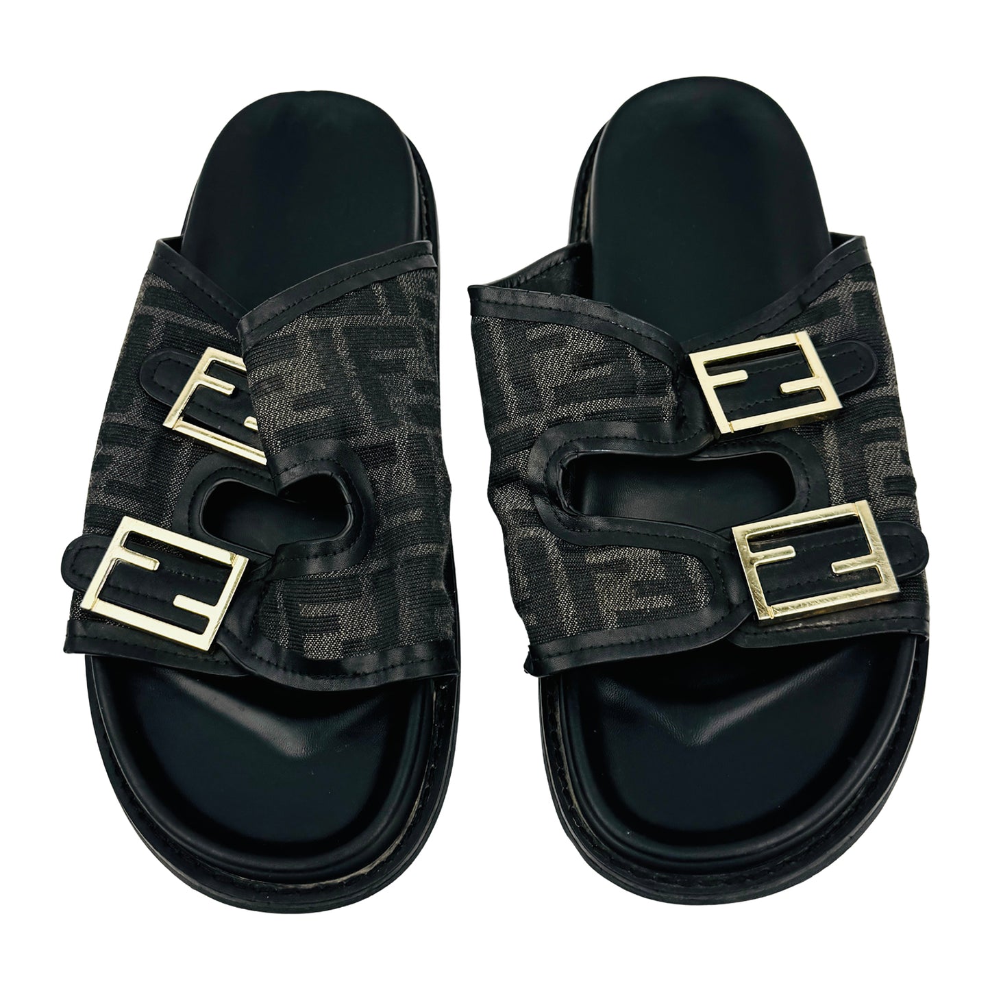 Fendi Feel Black Sandal Slippers (Size 42.5)