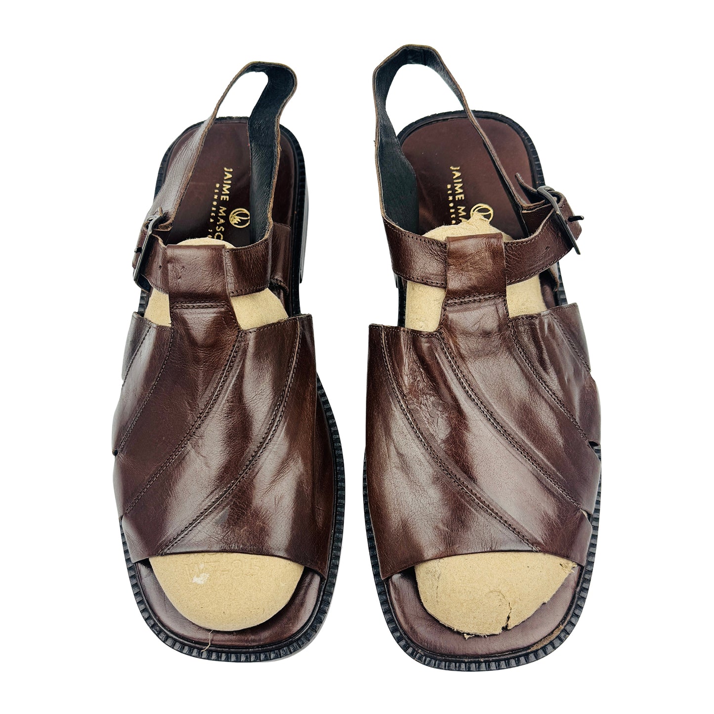 Jaime Mascaró Men's Brown Leather Sandals (Size 45)