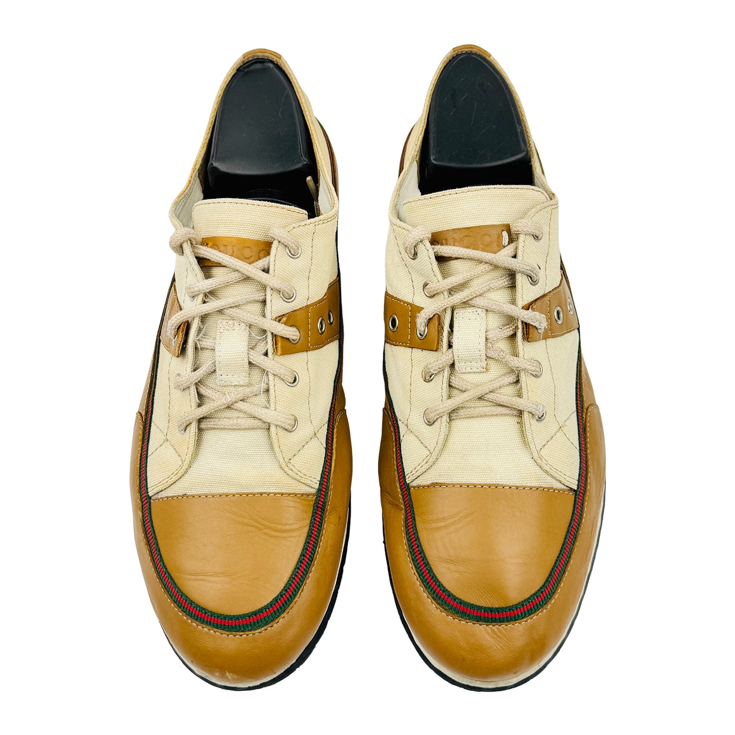 Gucci Web Shelly Line Lace-Up Sneakers (Size 41.5) - 261919