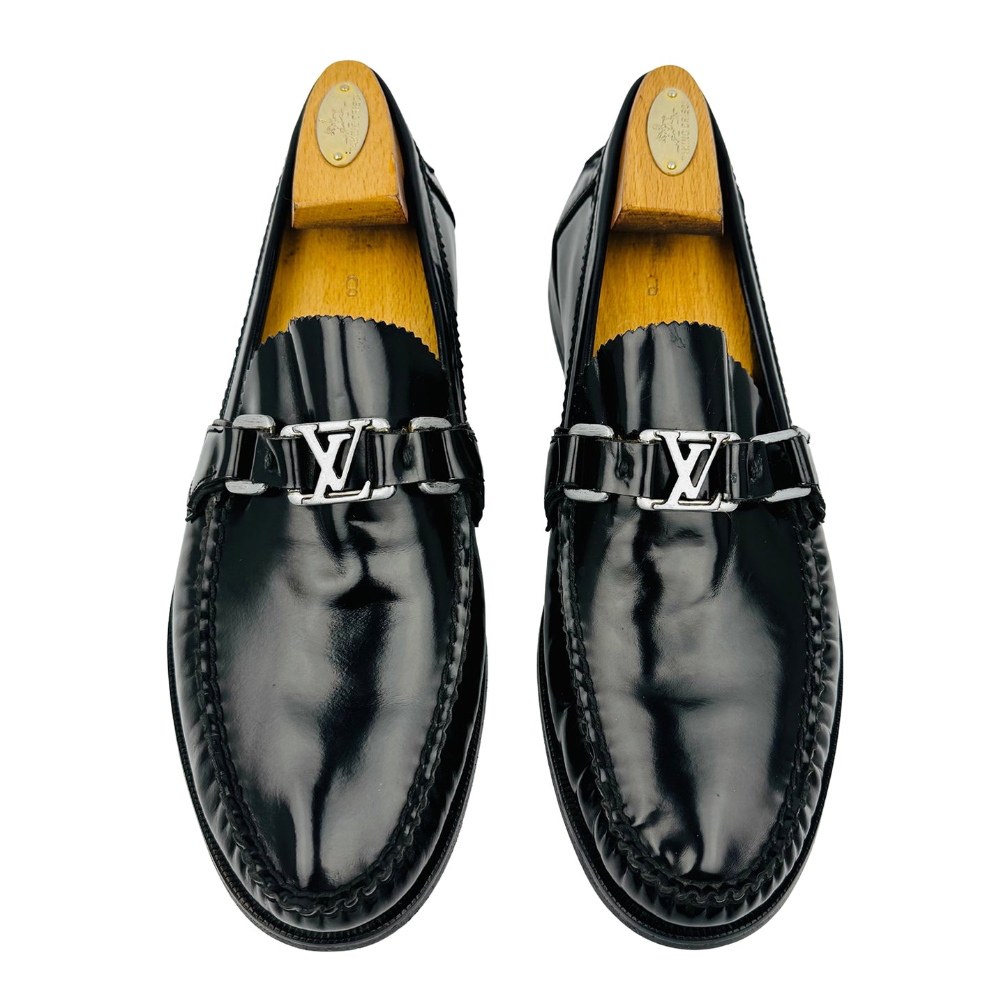 Louis Vuitton Men's Major Black Leather Loafers (Size 42/42.5)