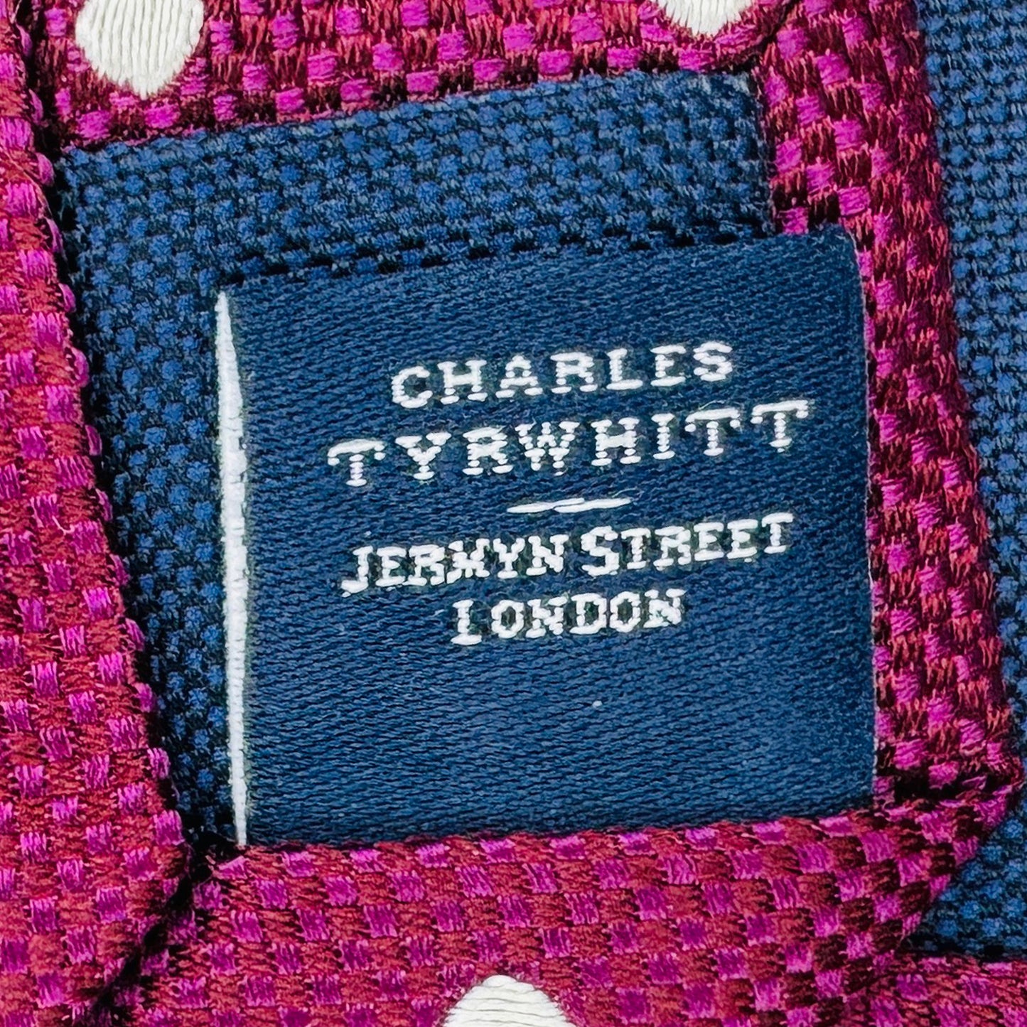 Charles Tyrwhitt Magenta 'Polka Dots' Tie (Size Regular)