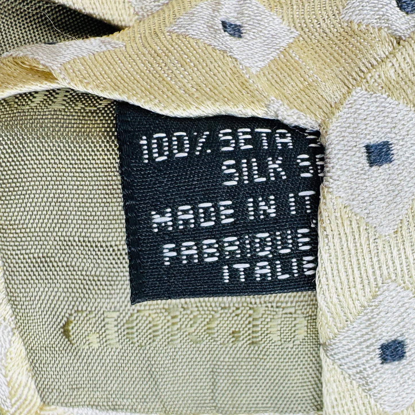 Giorgio Armani Pale Gold 'Geometric Squares' Tie (Size Regular)
