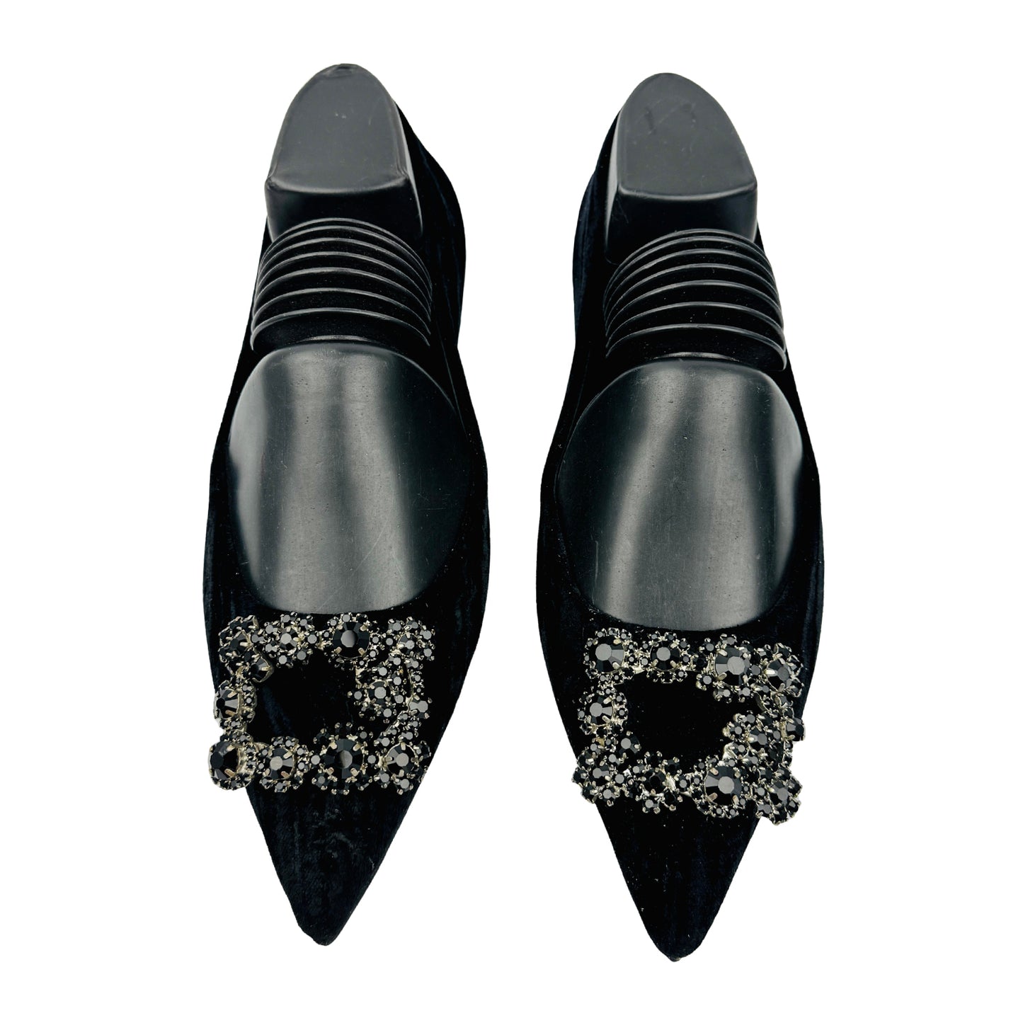 Roger Vivier Black Velvet Ballet Flats (Size 39)