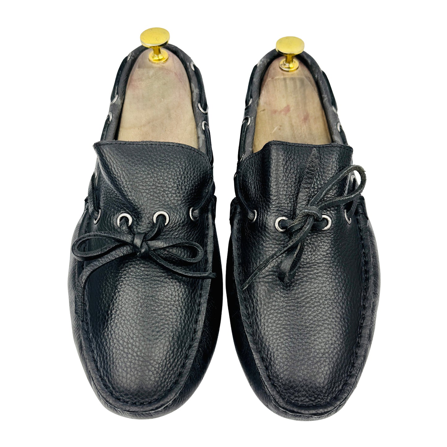 Louis Vuitton Men's Black Leather Driving Loafers (Size 42) - L FA 0117