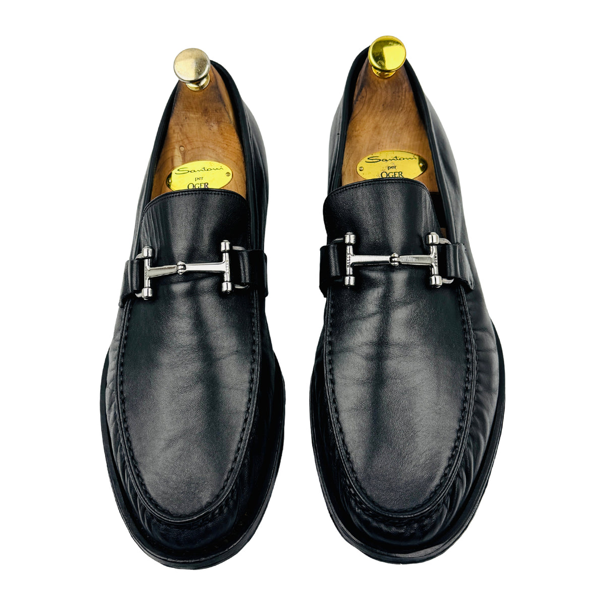 Bally Men's Black Leather Horsebit Loafers (Size 44/44.5)